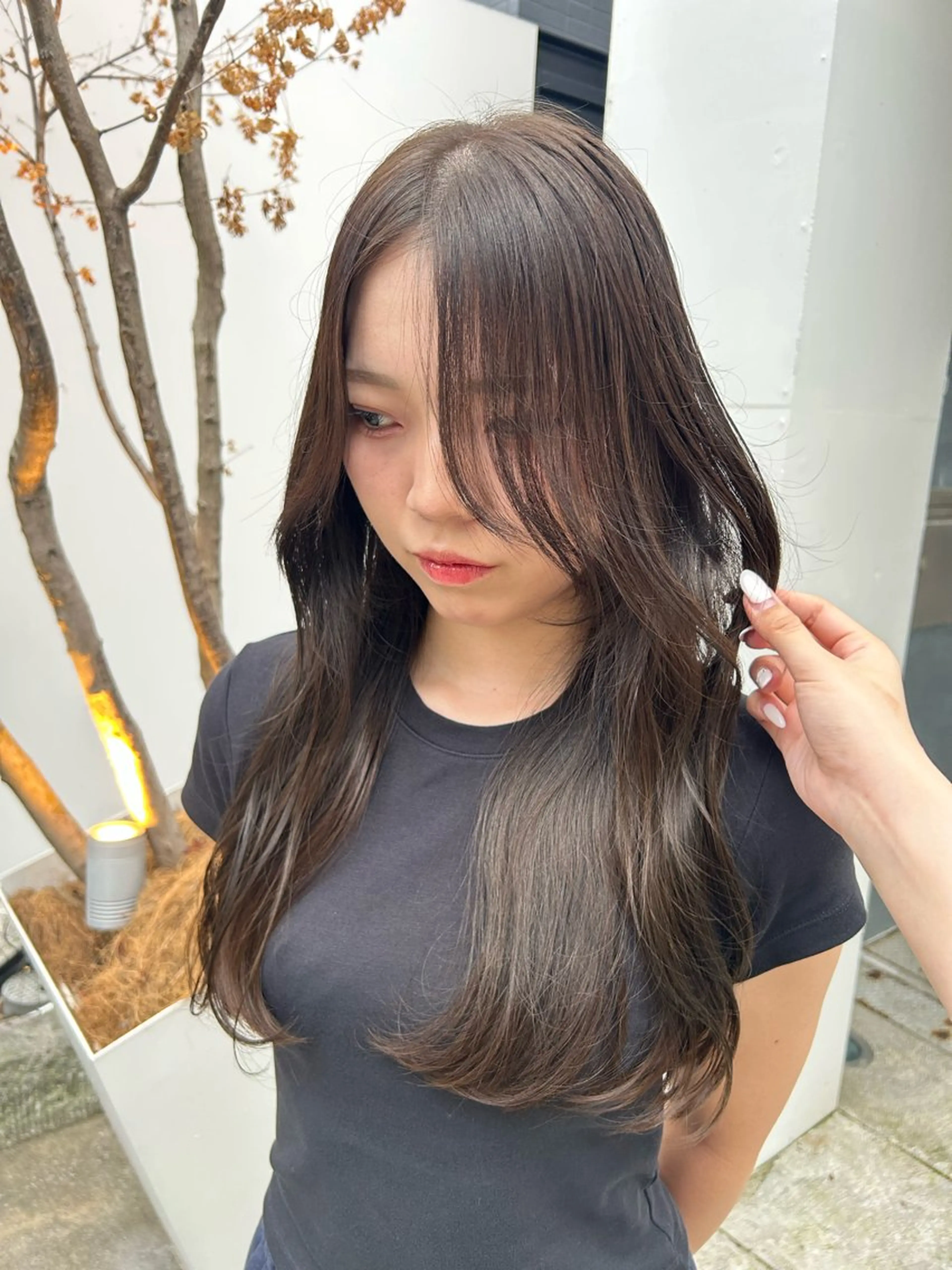 ロング ヘアカラー トリートメント LOE Yuuka/42🩵のヘアスタイル