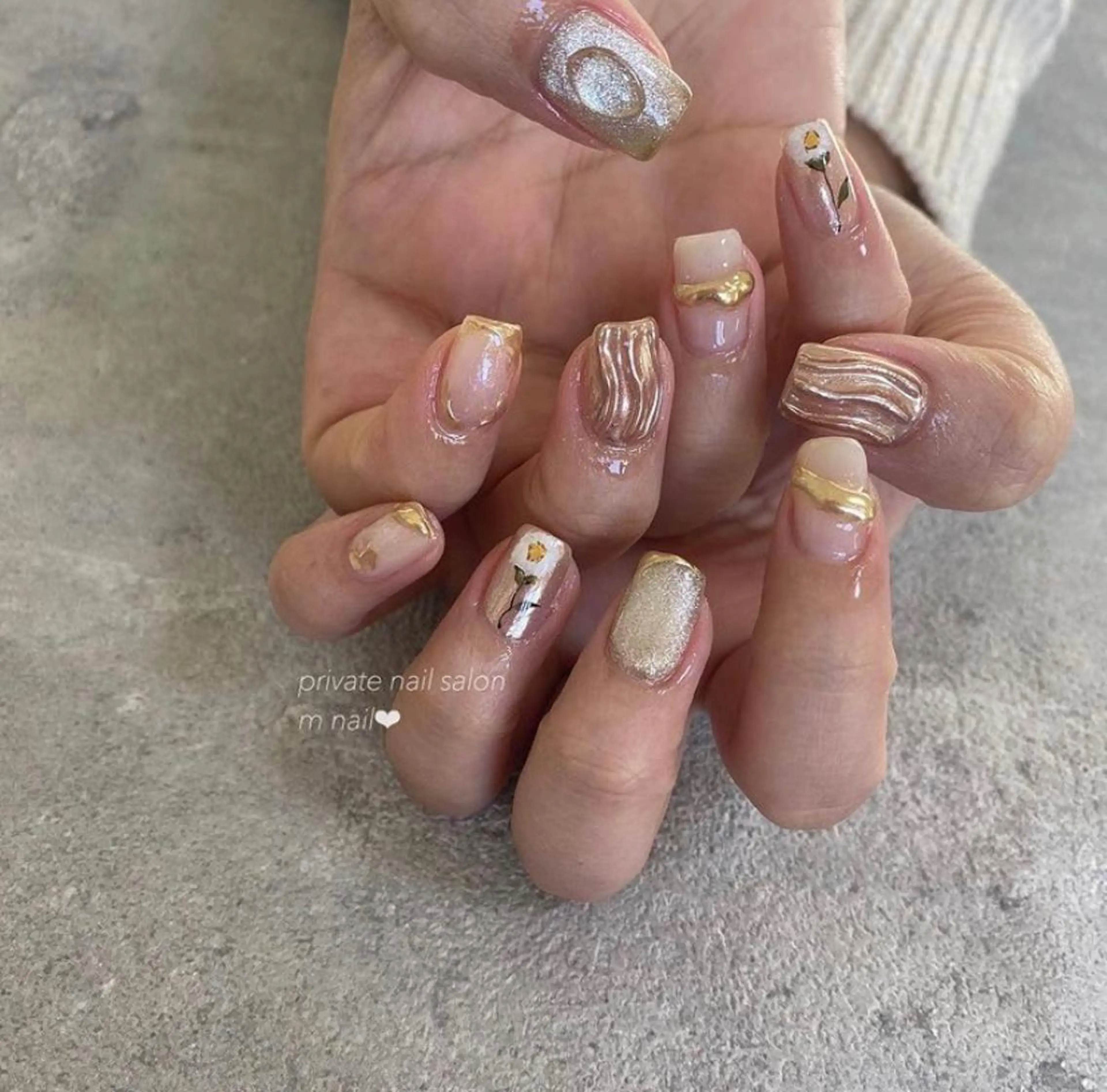 ネイル 持ち込み ハンドネイル 小河原 舞のネイルデザイン