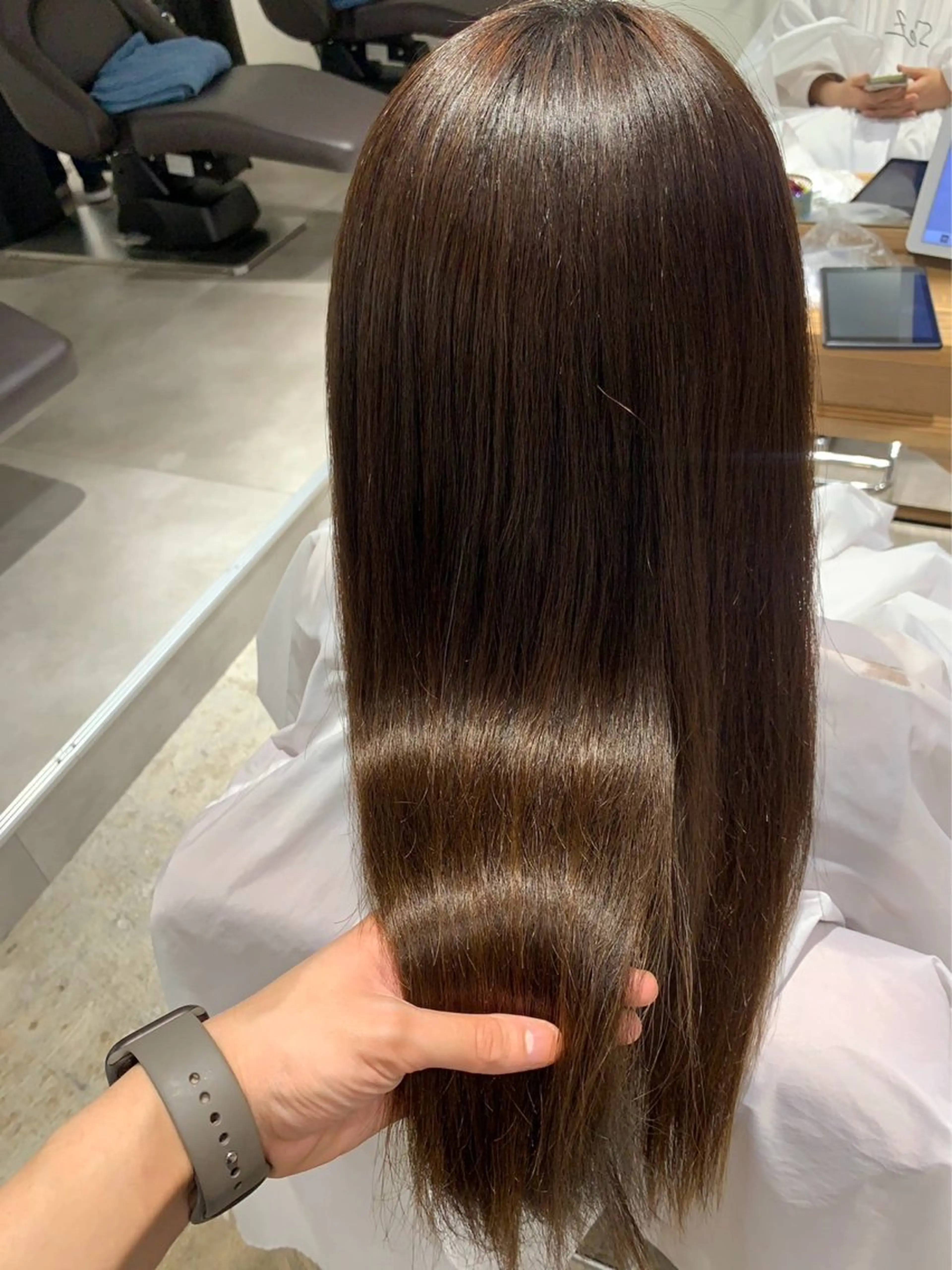 ロング 縮毛矯正 青山/無料/女性限定 /丁寧に施術/馬場のヘアスタイル