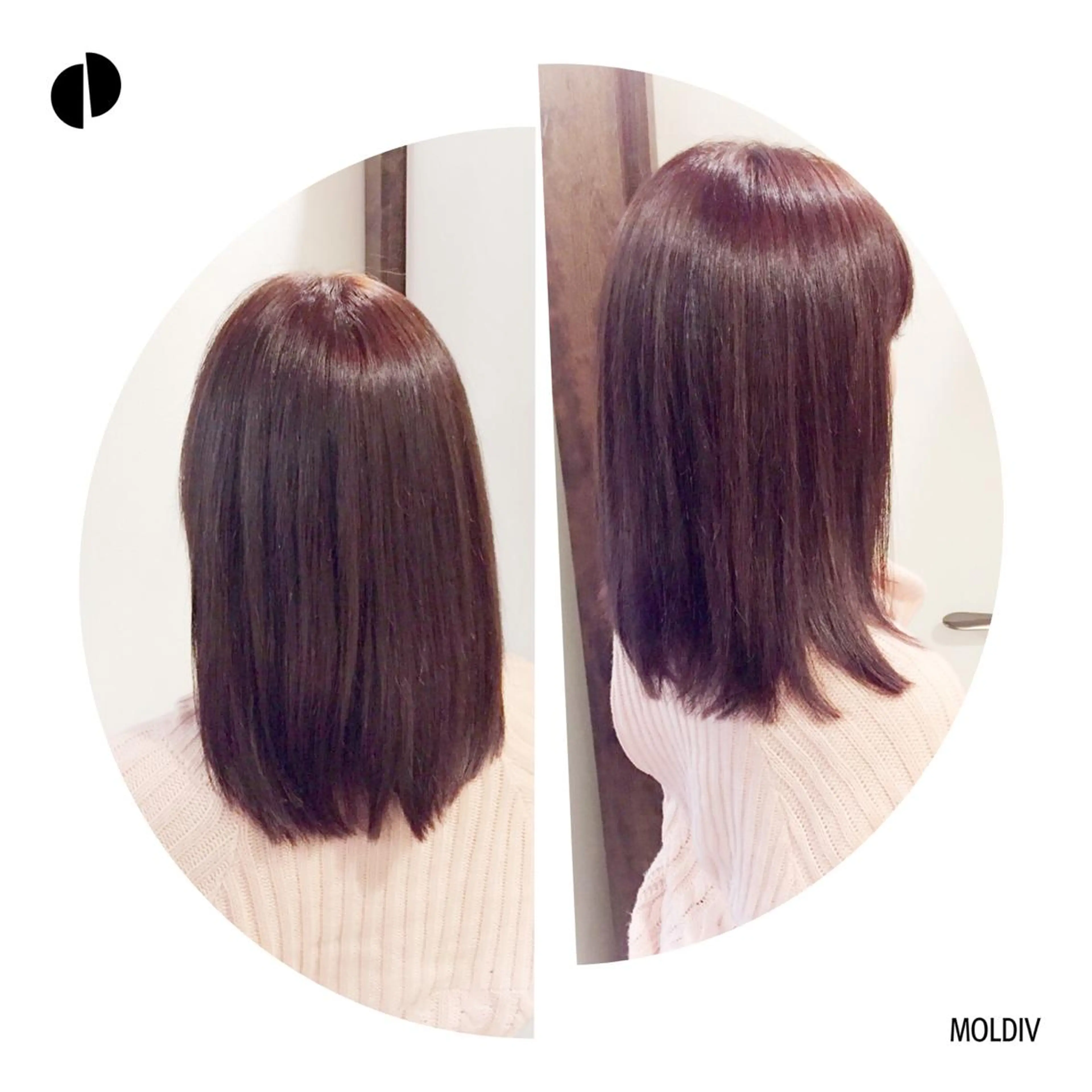 ミディアム セミロング カラー ブラウンカラー チョコレートブラウン ✨縮毛矯正✨髪質改善 ナカシマ ユミのヘアスタイル