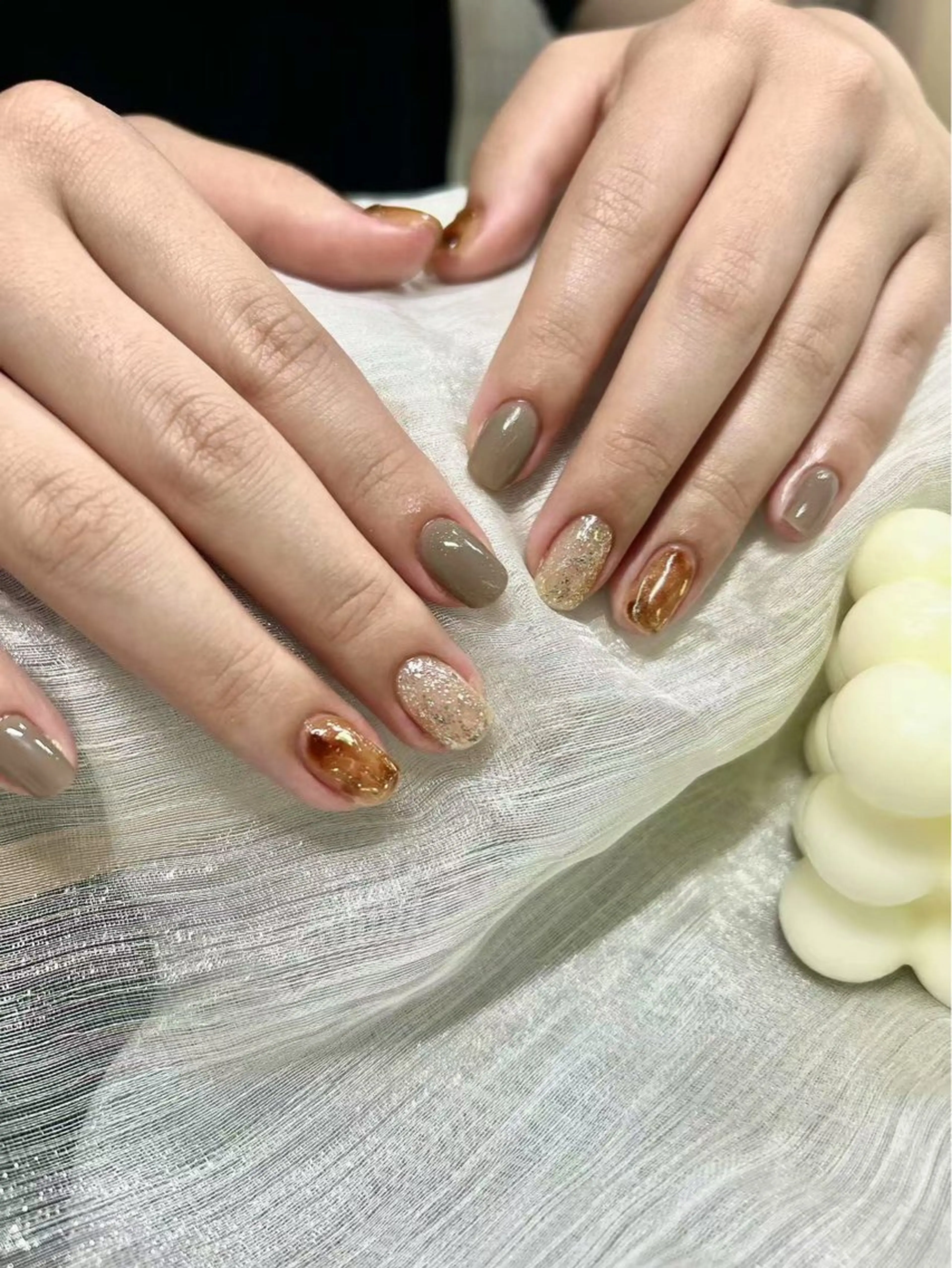 ネイル スカルプネイル シンプルネイル Lu nailsalonのネイルデザイン