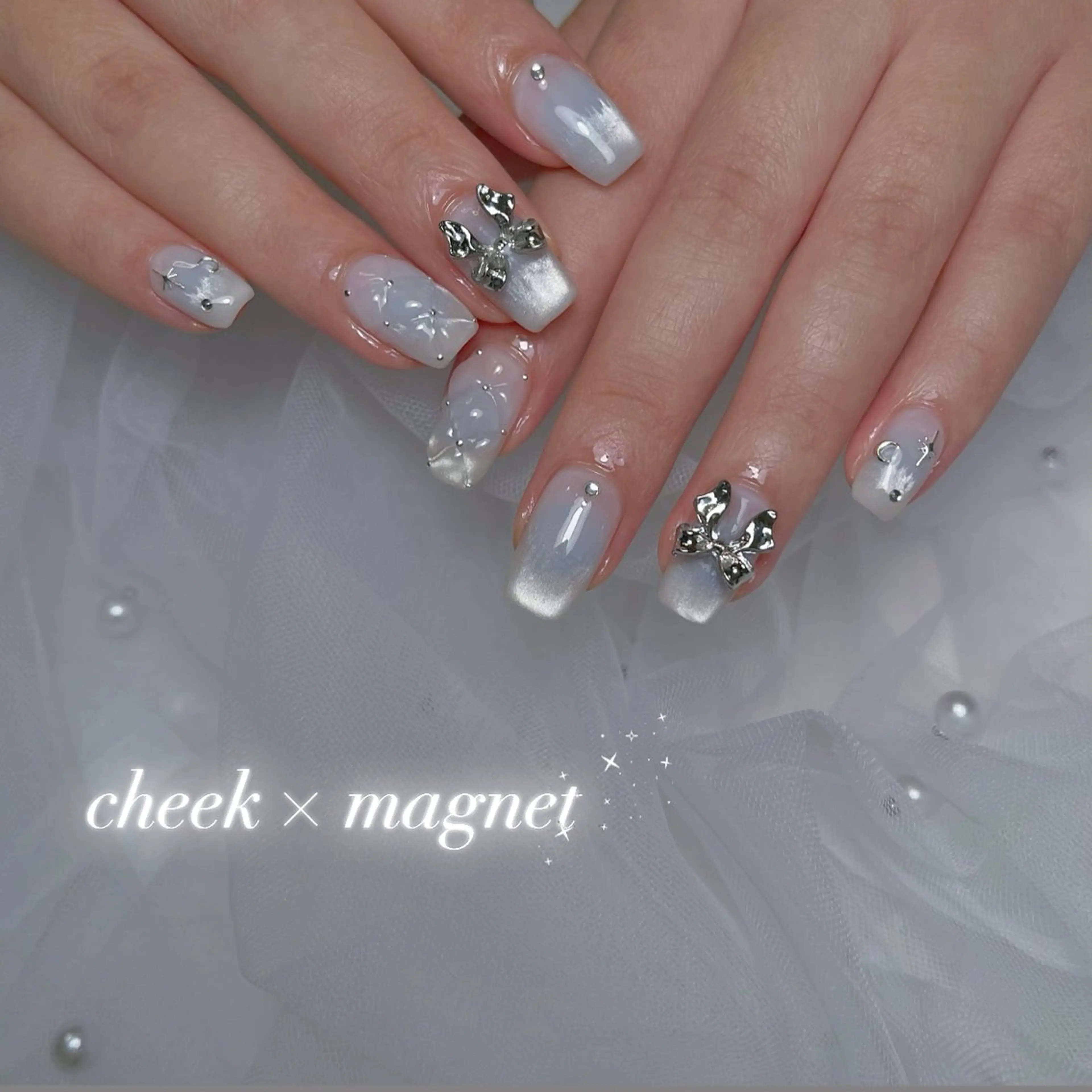 ネイル アートネイル 長さ出し ジェルネイル 韓国ネイル 持ち込み ハンドネイル RE SALONのネイルデザイン