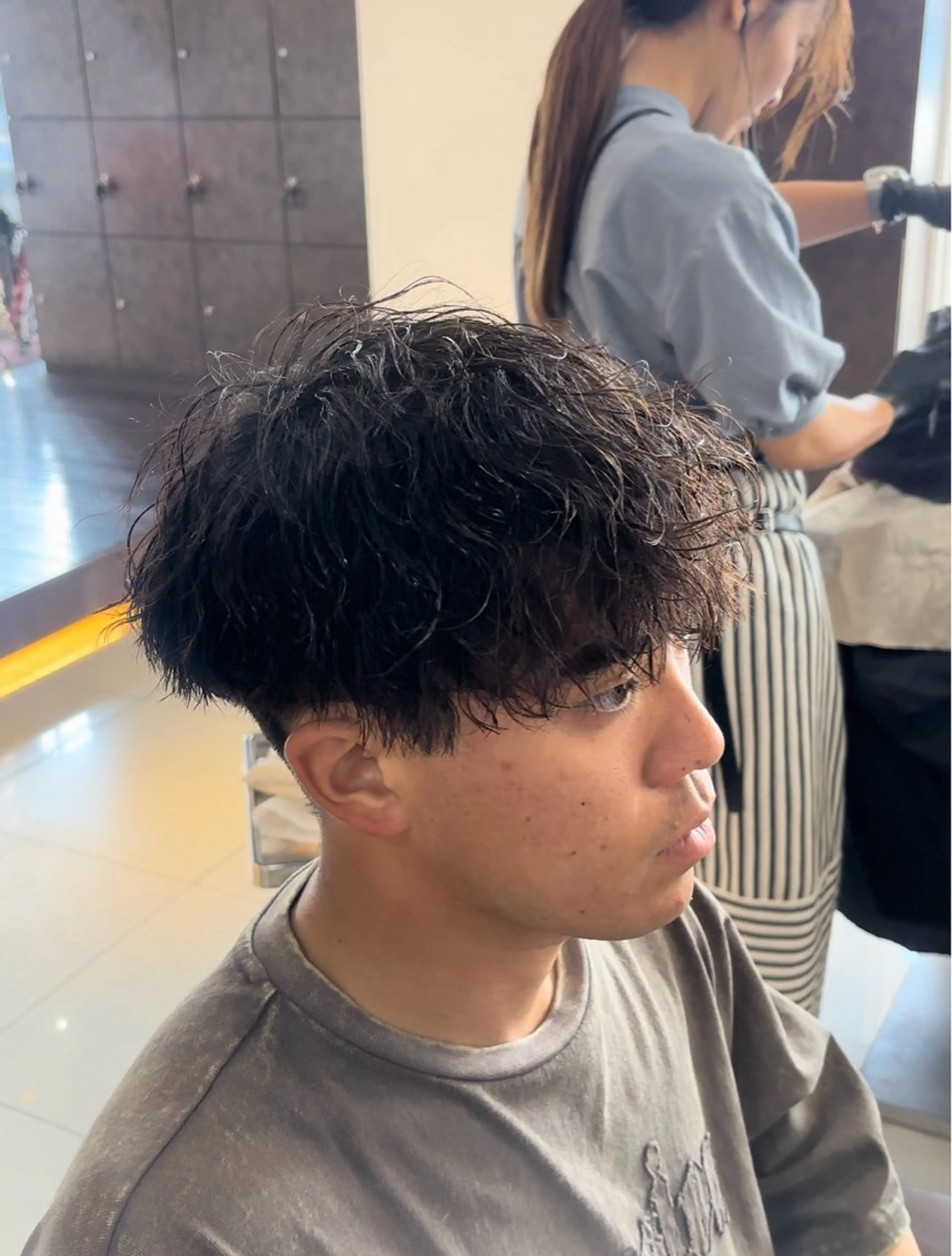 ショート パーマ カット パーマ 静岡/草薙パーマ メンズバレイヤージュのヘアスタイル