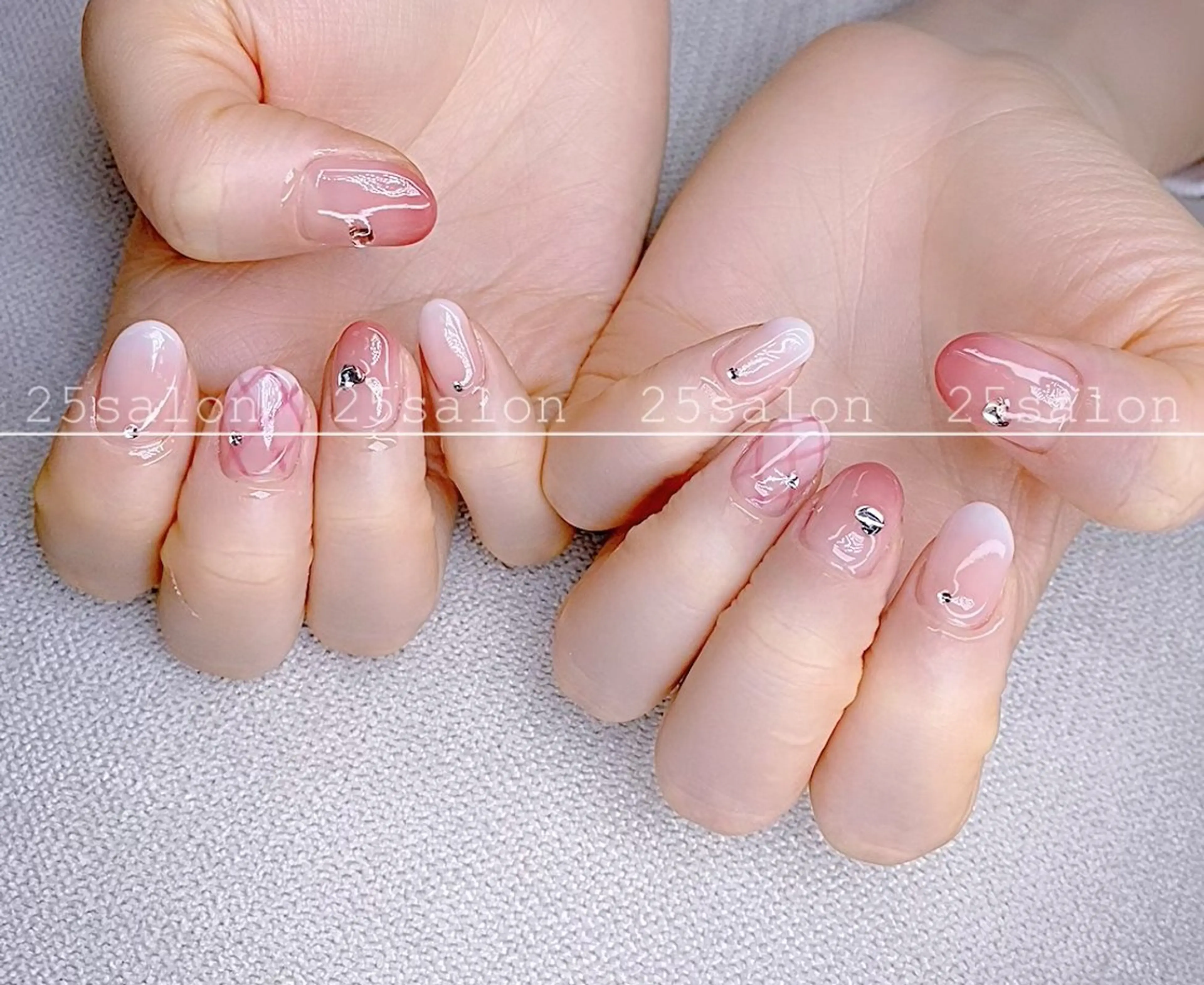 ネイル ジェルネイル 韓国ネイル ニュアンスネイル パラジェル ワンホンネイル 2 5のマツエク・マツパデザイン