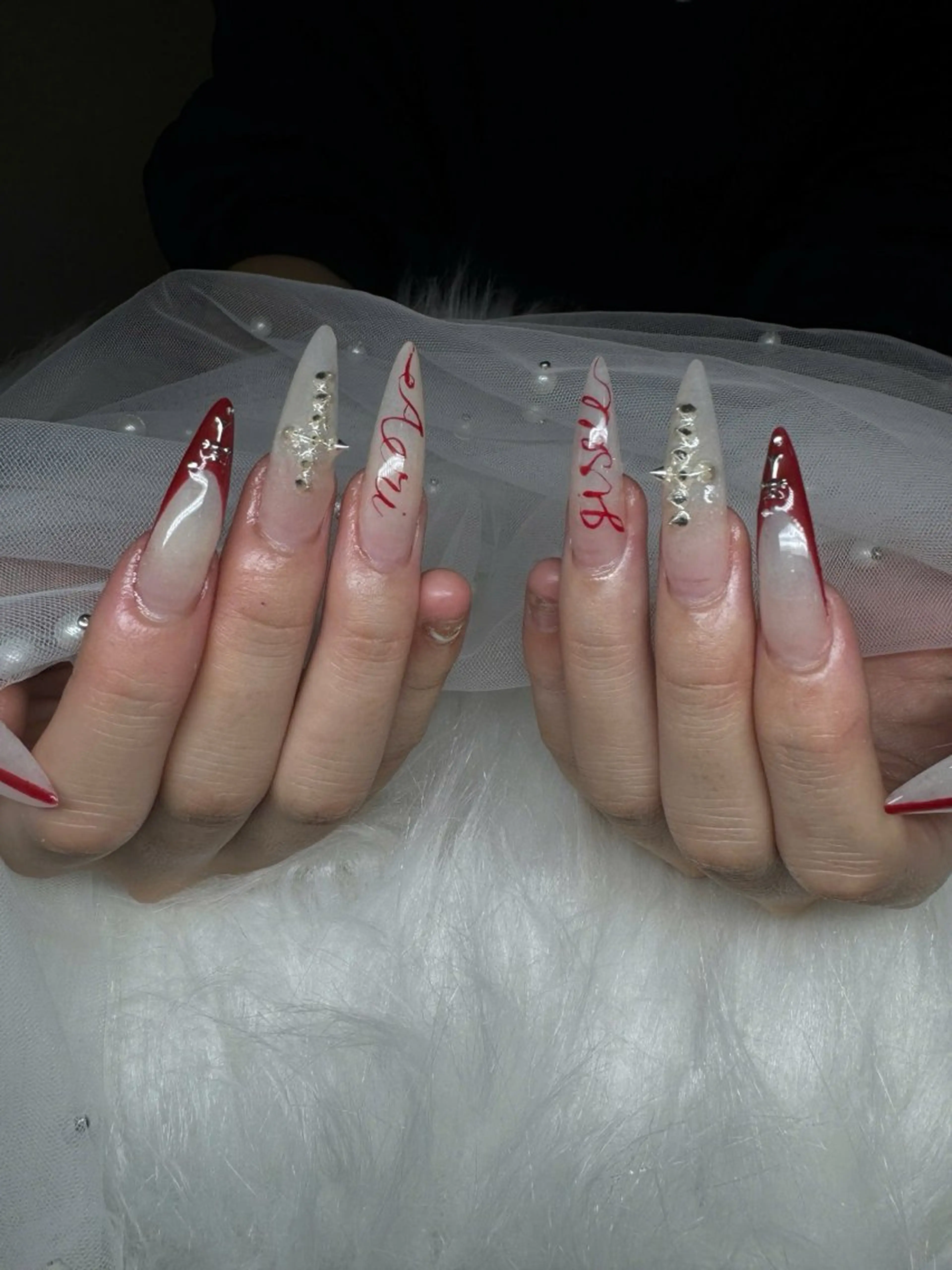 ネイル ハート 韓国ネイル 夏ネイル ワンホンネイル ハンドネイル gin ginのネイルデザイン