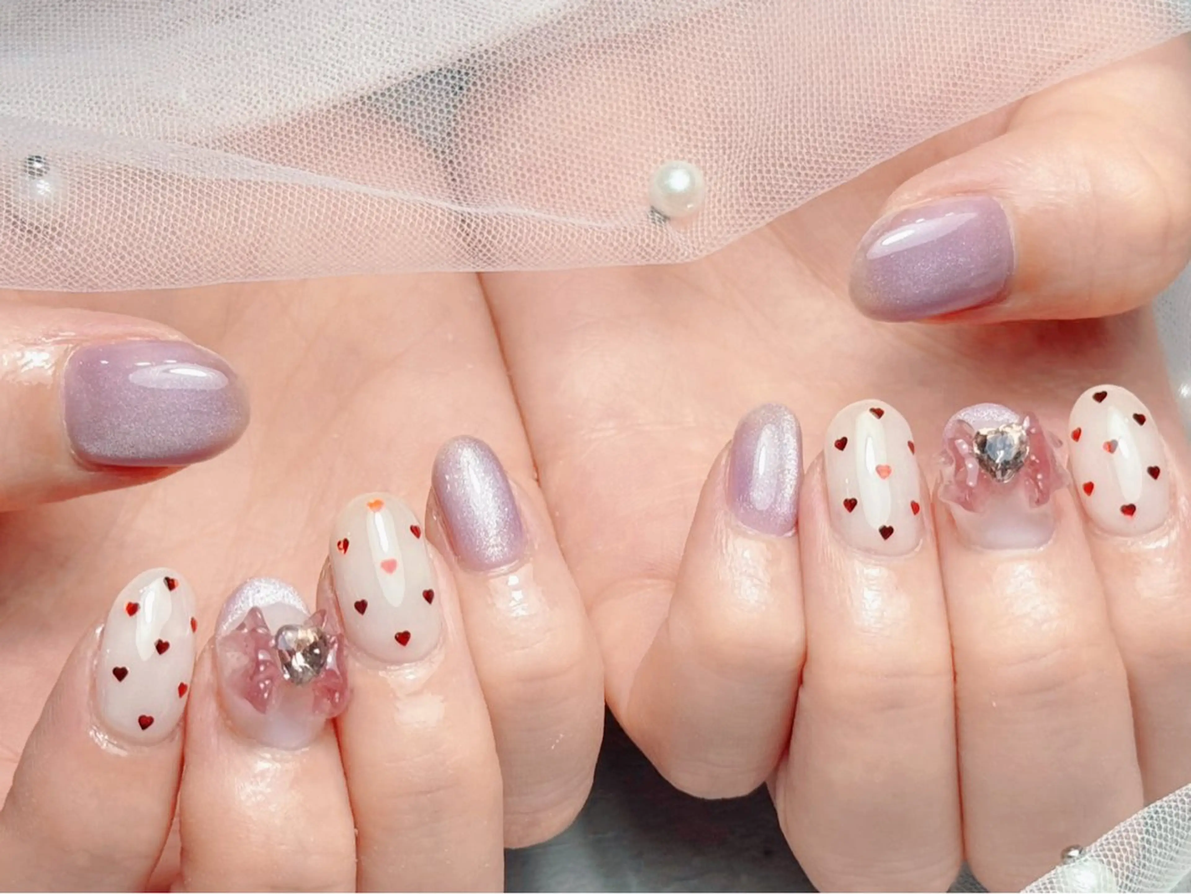 ネイル ハンドネイル マジック ミラーのネイルデザイン