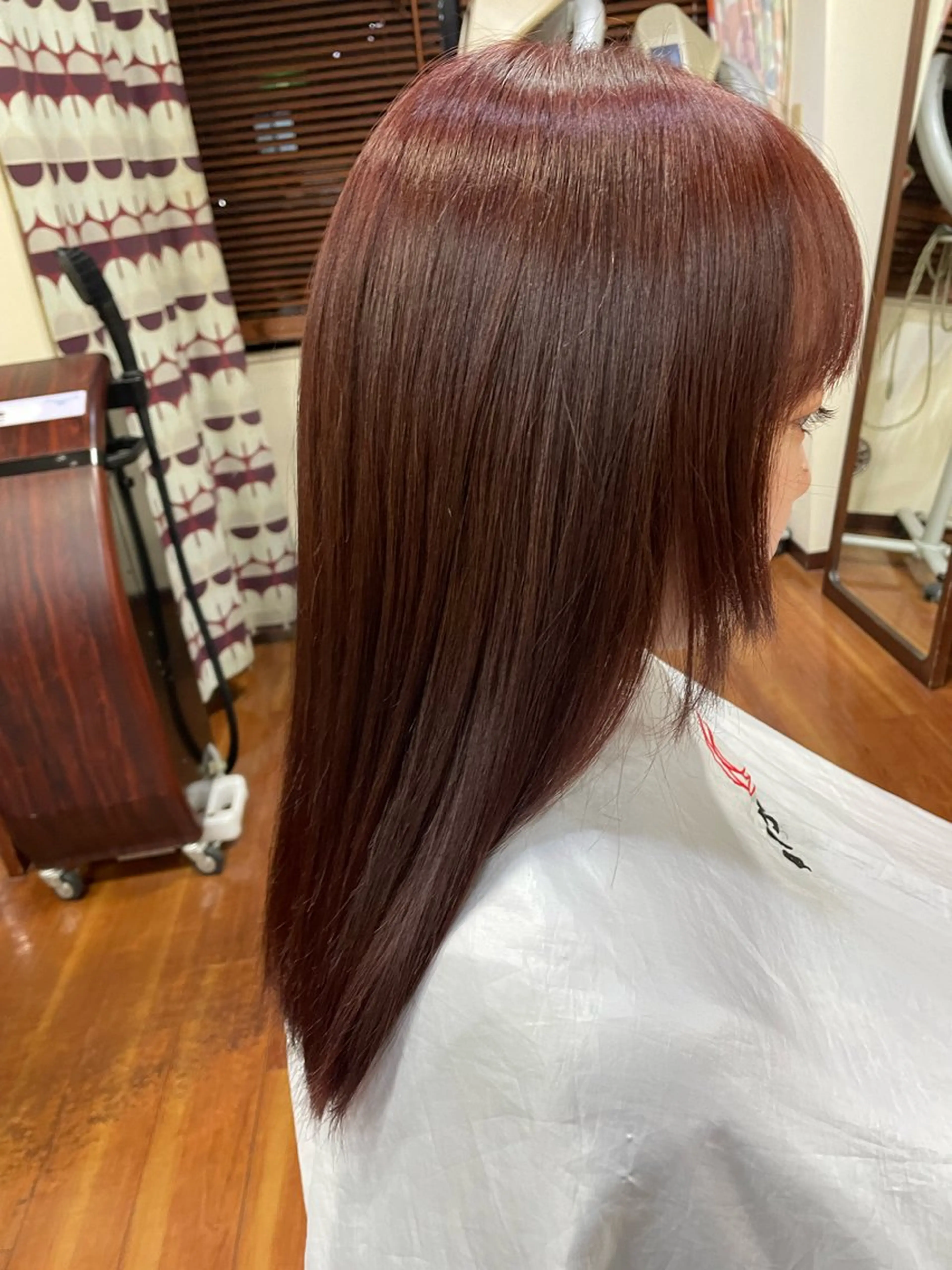 ロング カラー ブリーチ ブラウンカラー カシス ブリーチなしカラー 浅岡 昭汰のヘアスタイル