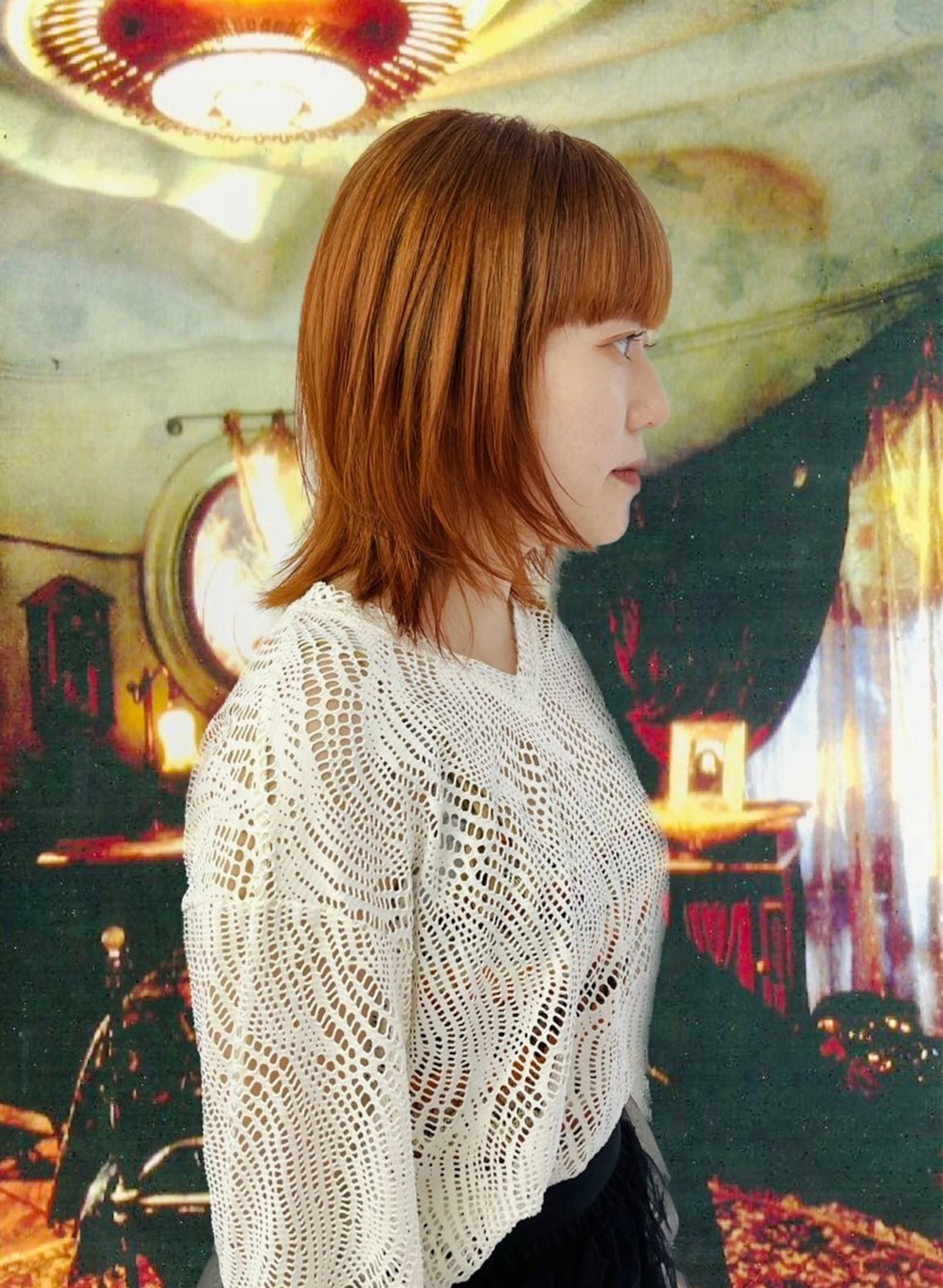 ミディアム ウルフ/レイヤー Miinaのヘアスタイル