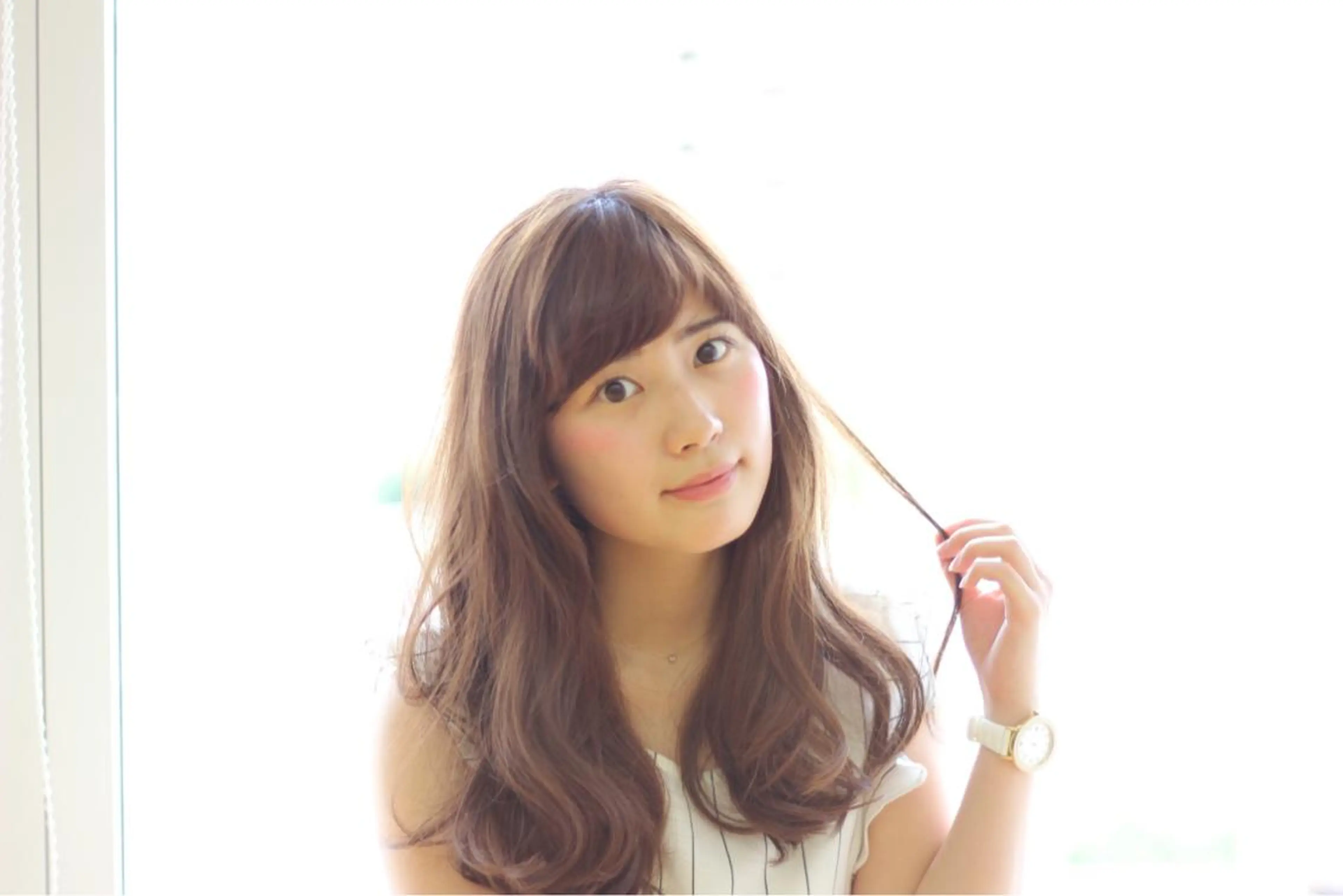 ロング カラー パーマ ヘアアレンジ 桐谷 一史のヘアスタイル