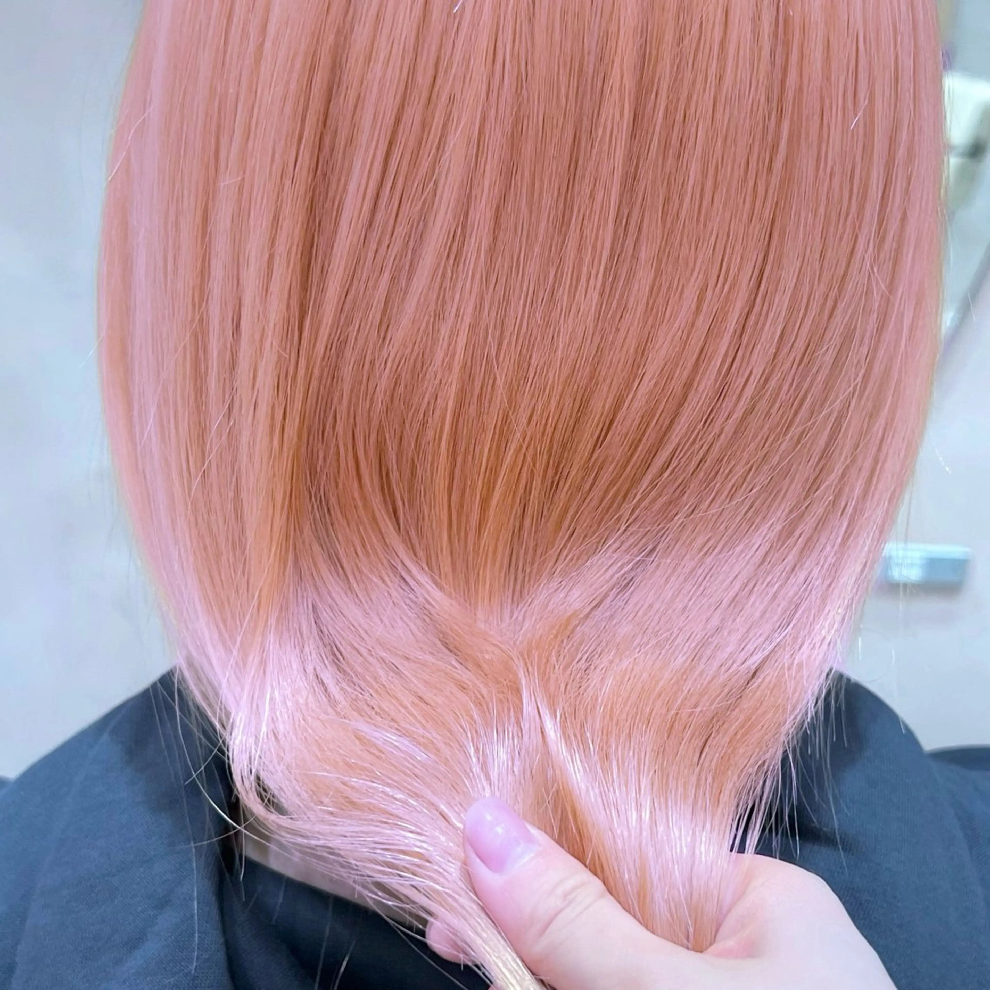 ミディアム カラー ブリーチ ダブルカラー ハイトーンカラー ピンクカラー 透明感/ベージュ /kazui🐈のヘアスタイル