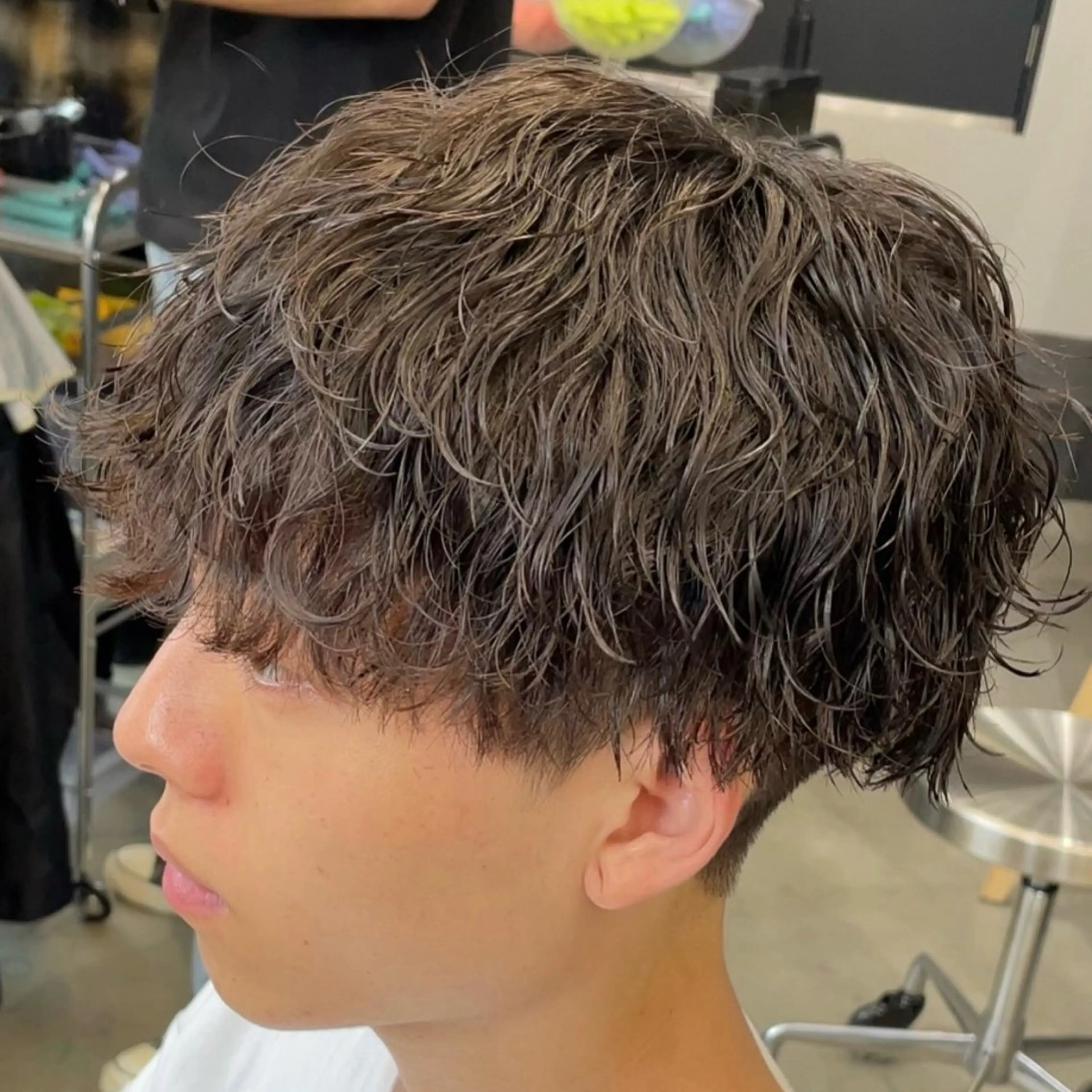 ミディアム パーマ ヘアアレンジ メンズ fifth 石川 凪のヘアスタイル
