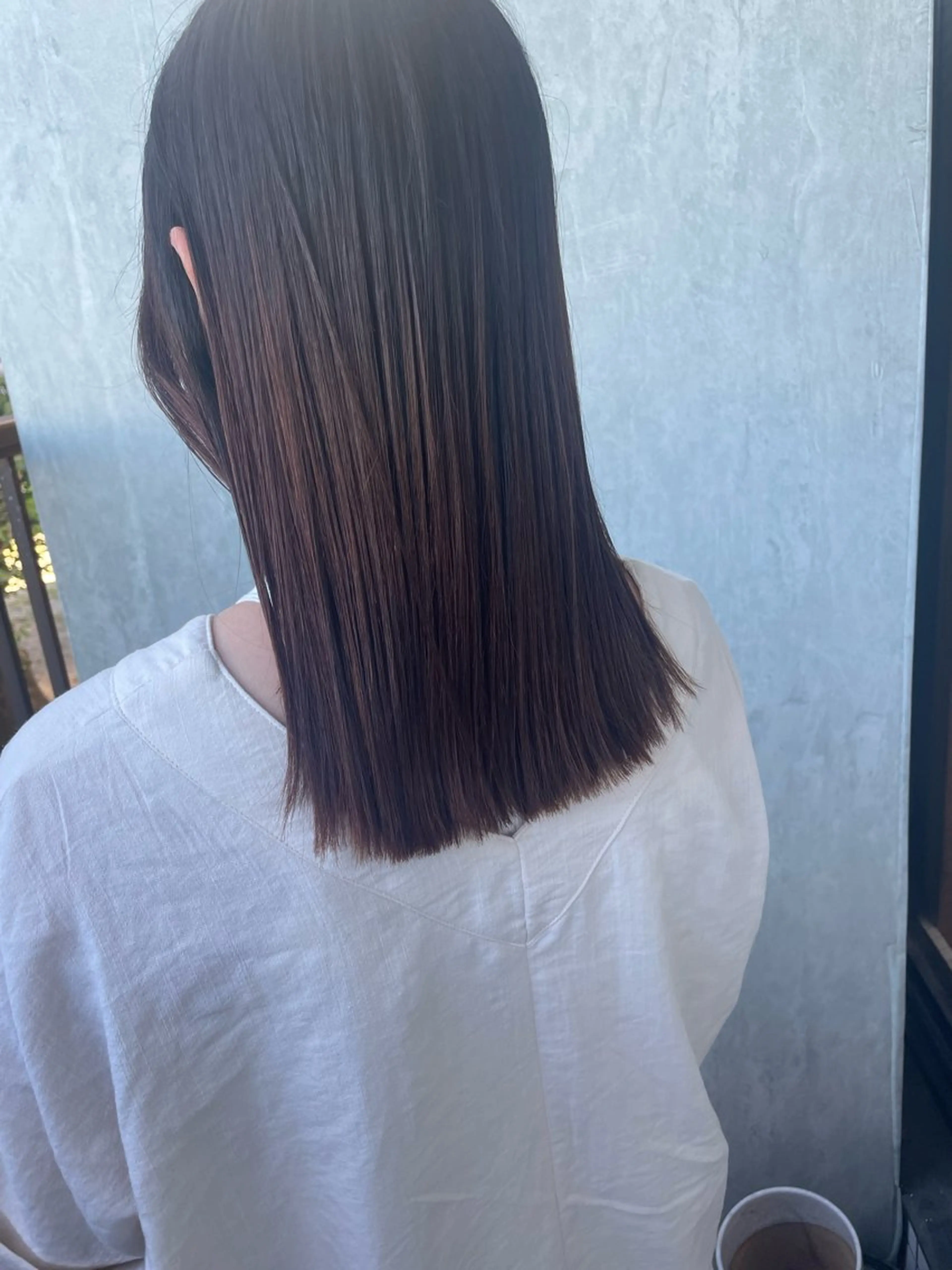 ミディアム トリートメント カット トリートメント 髪質改善カラー💛 NANOHAのヘアスタイル