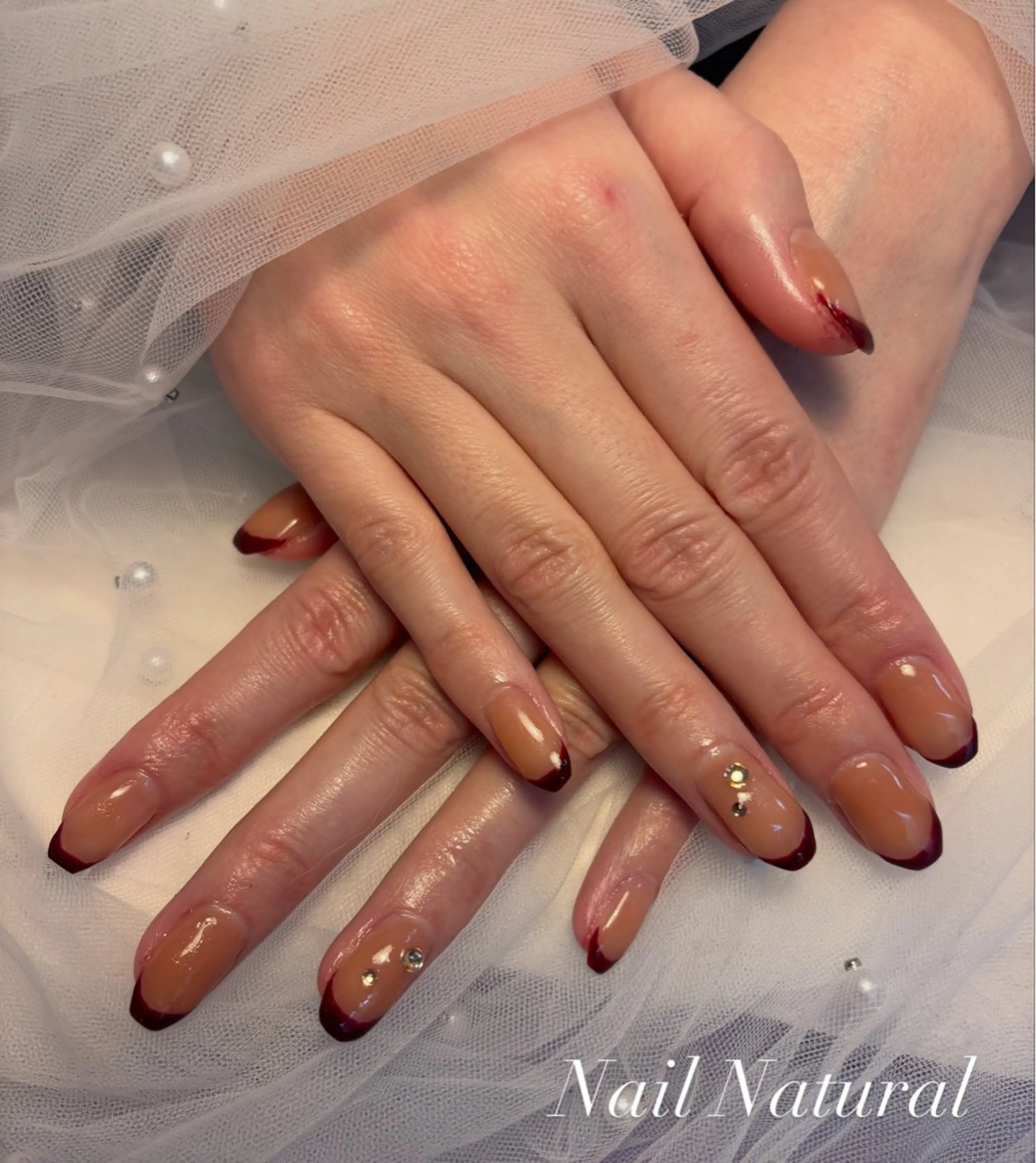 ネイル フレンチネイル 持ち込み 春ネイル ハンドネイル Nail salon Natulalのネイルデザイン