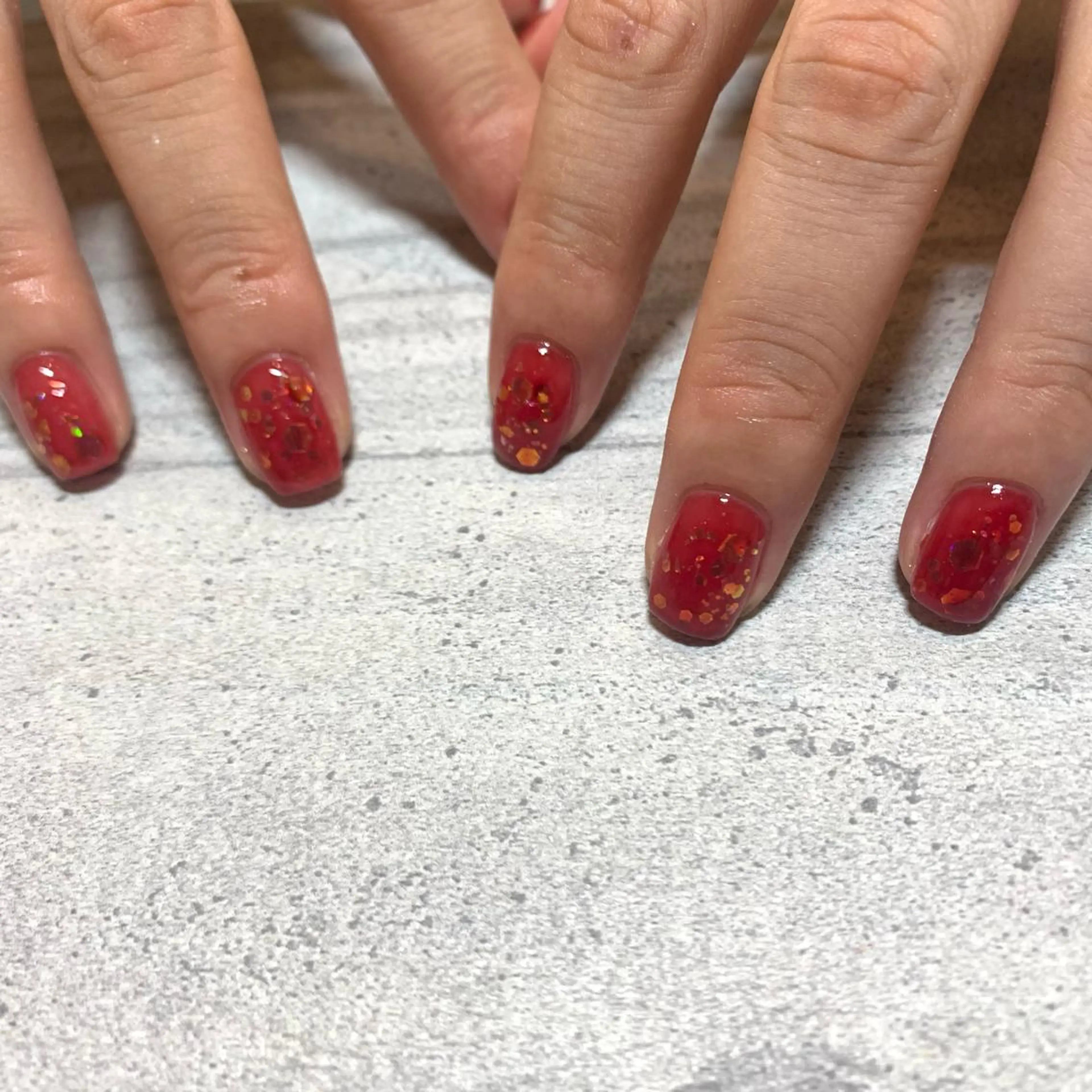 ネイル ラメ(グリッター) ハンドネイル ハンドケア 岩本 真のネイルデザイン