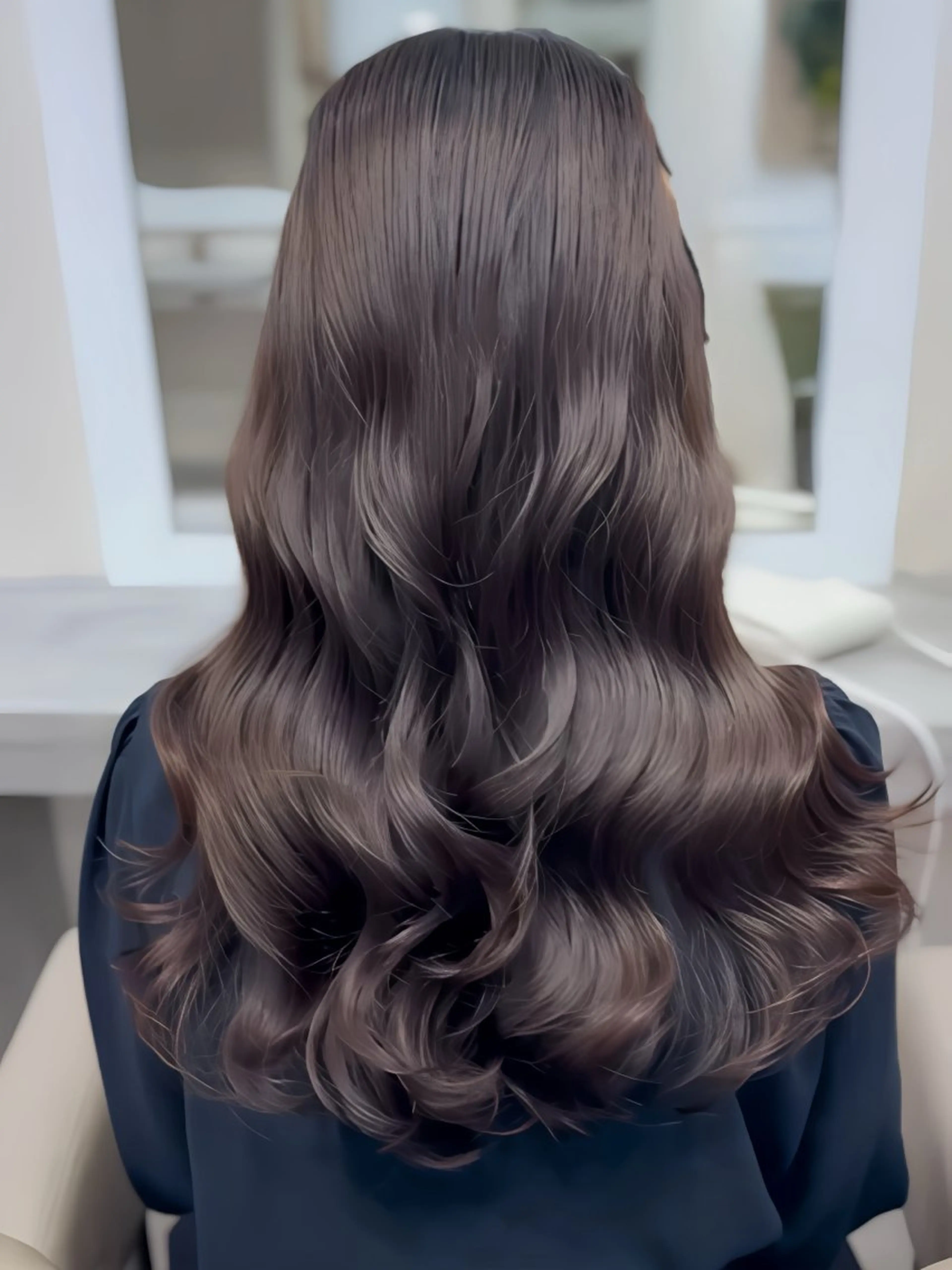 ロング パーマ ボブ 髪質改善 韓国風ヘア ロング 小顔カット コテ巻き/パーマ/艶 透明感/荻原凜太郎のヘアスタイル