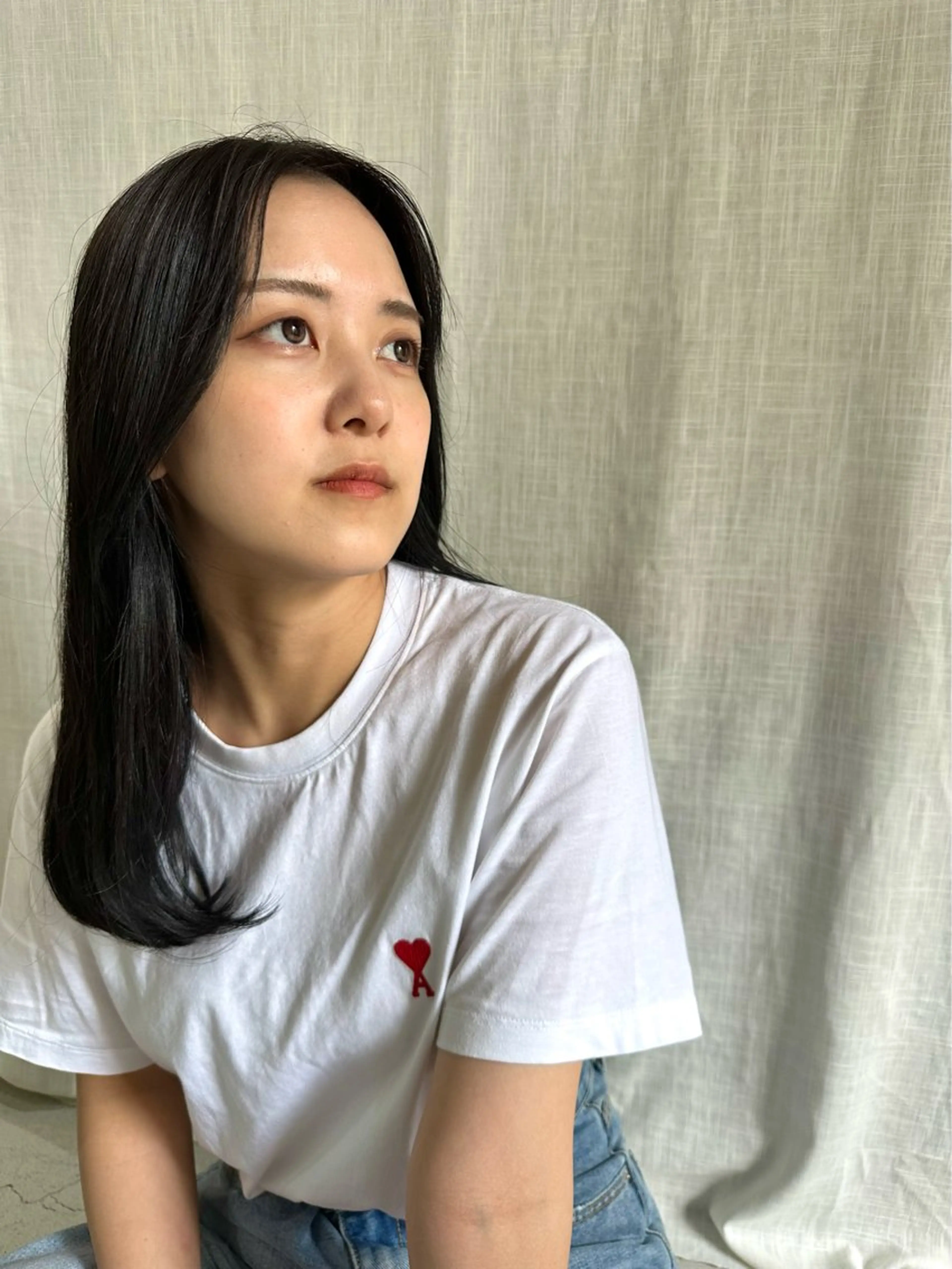 セミロング カラー Shiro RENのヘアスタイル