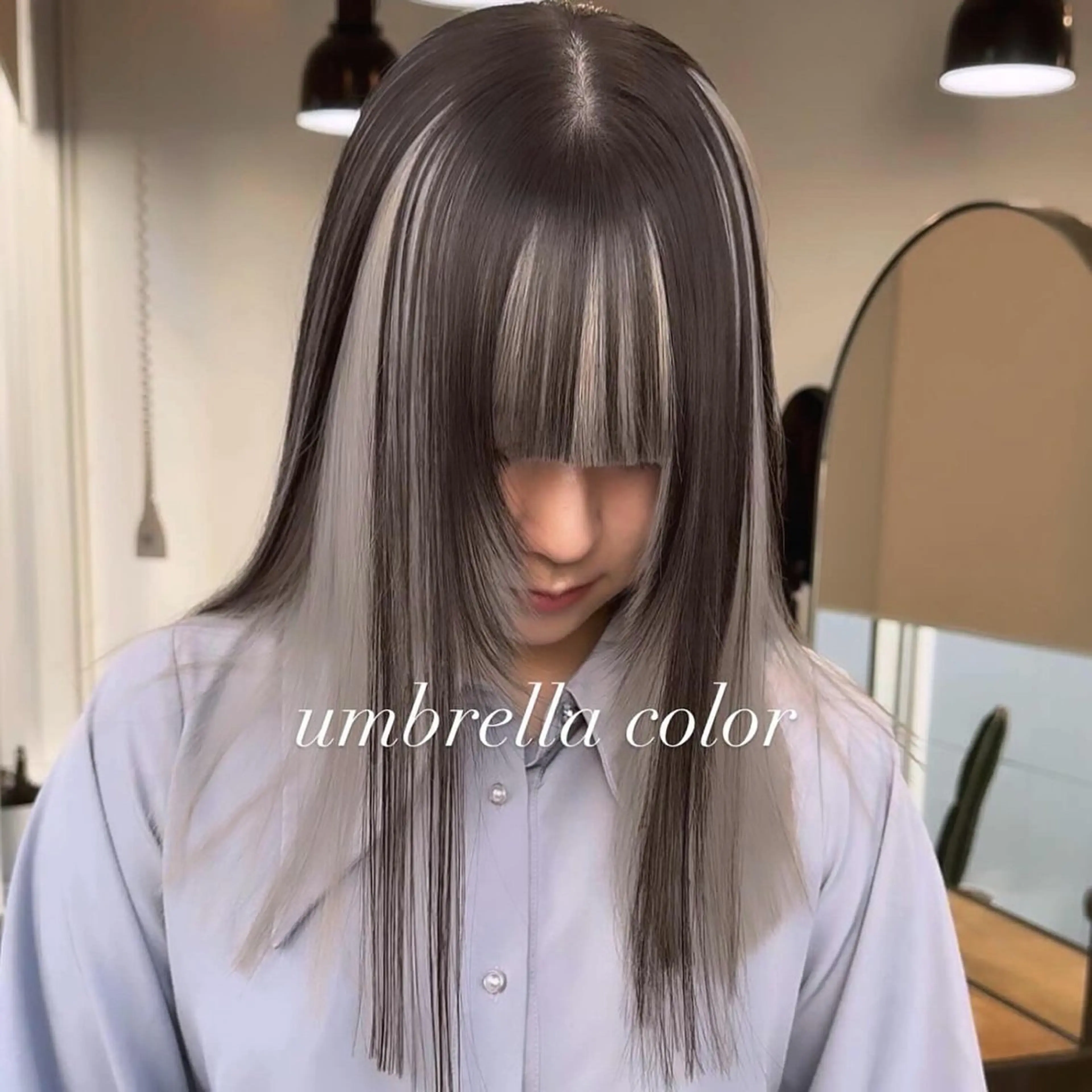 セミロング カラー カット ヘアカラー トリートメント ヘアセット 💜ハイトーン💛 マジカルかいちゃんのヘアスタイル