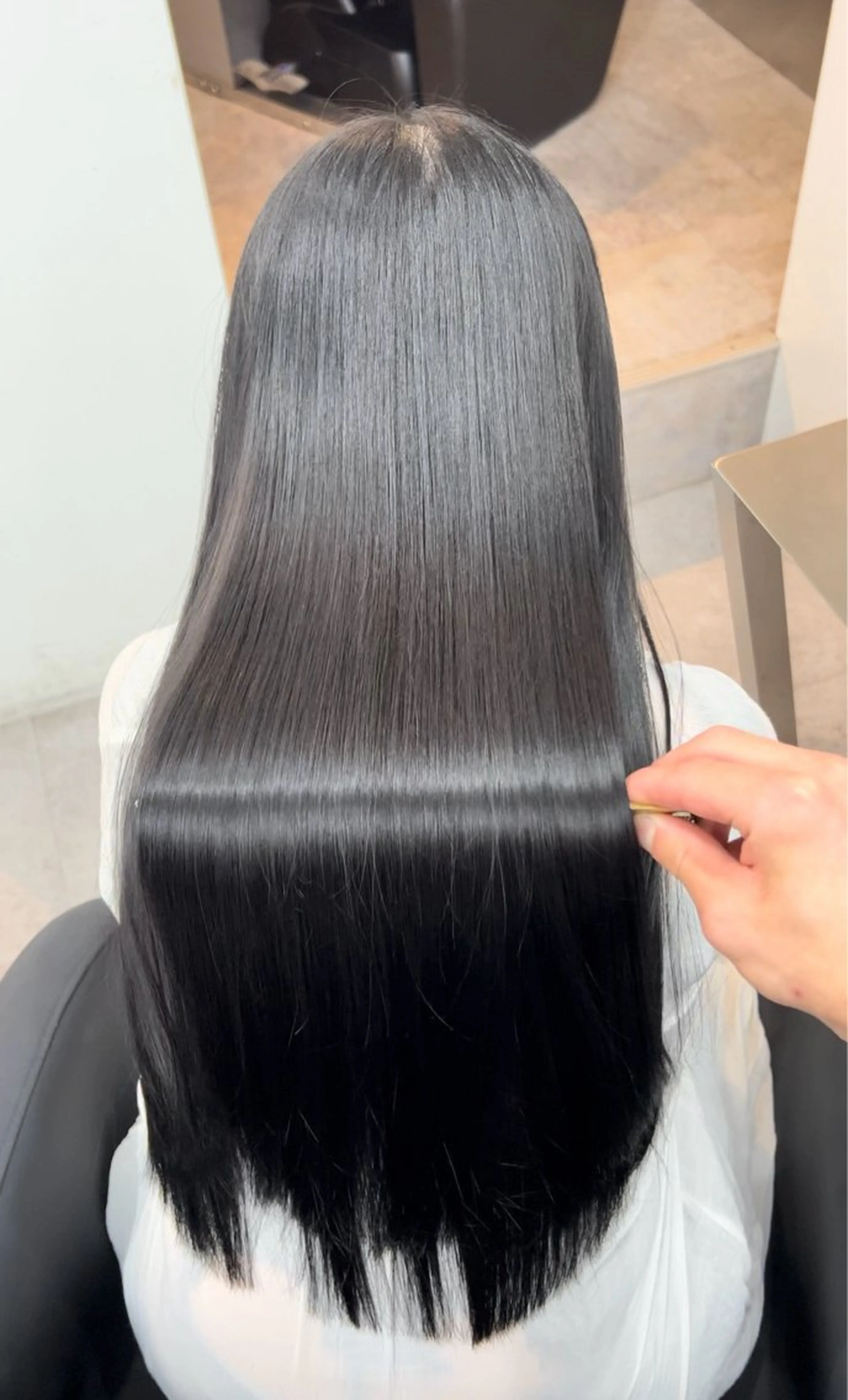 ロング 髪質改善 縮毛矯正 トリートメント カット ヘアカラー トリートメント 🫧髪質改善 講師🫧🍎幹細胞のヘアスタイル