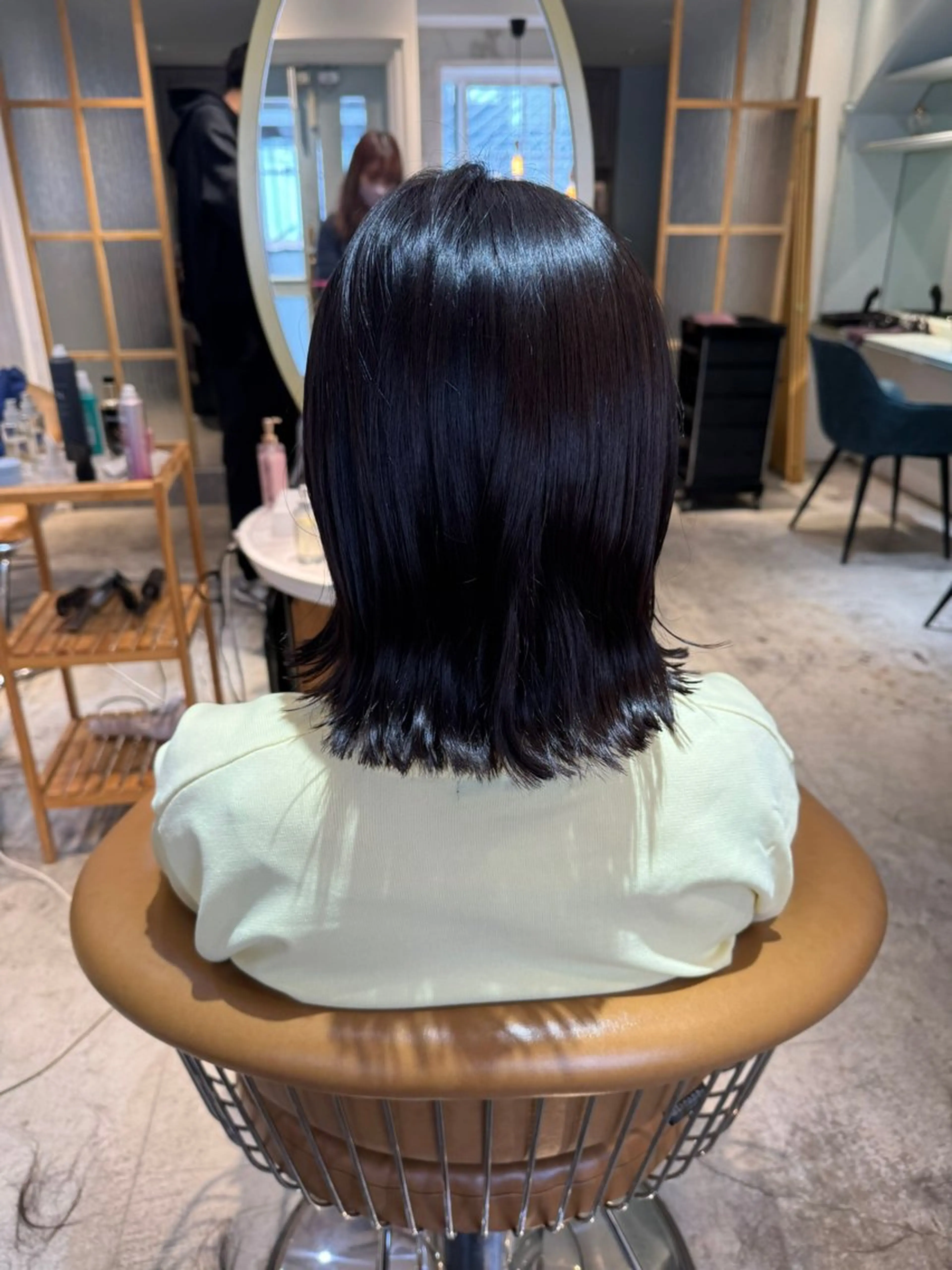 セミロング 髪質改善 縮毛矯正 カット ヘアカラー トリートメント ヘアセット 髪質改善/ボブ /韓国/erikoのヘアスタイル