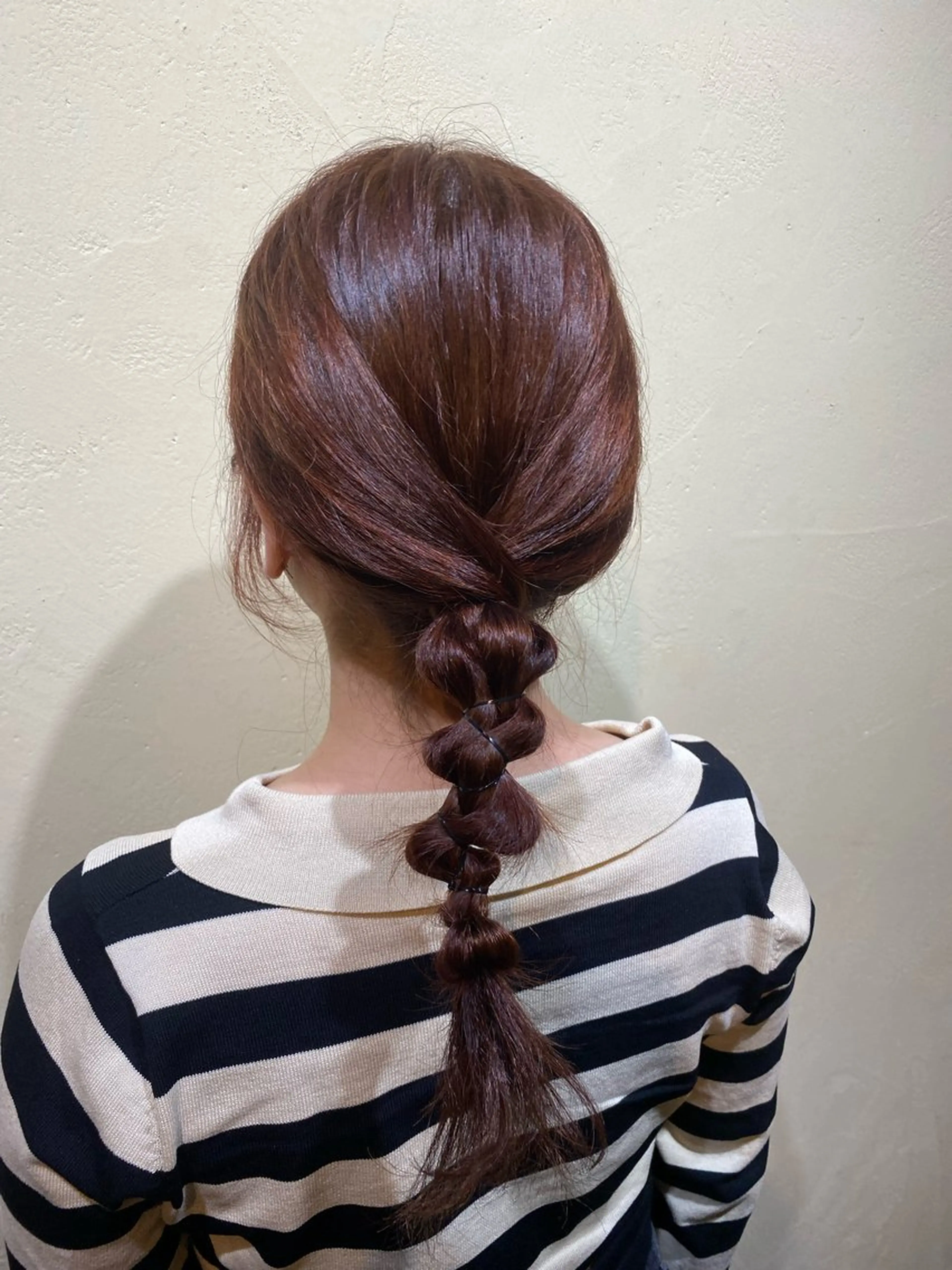 カラー ヘアアレンジ ブリーチ ブラウンカラー ブリーチなしカラー レッドカラー saya （サヤ）のヘアスタイル