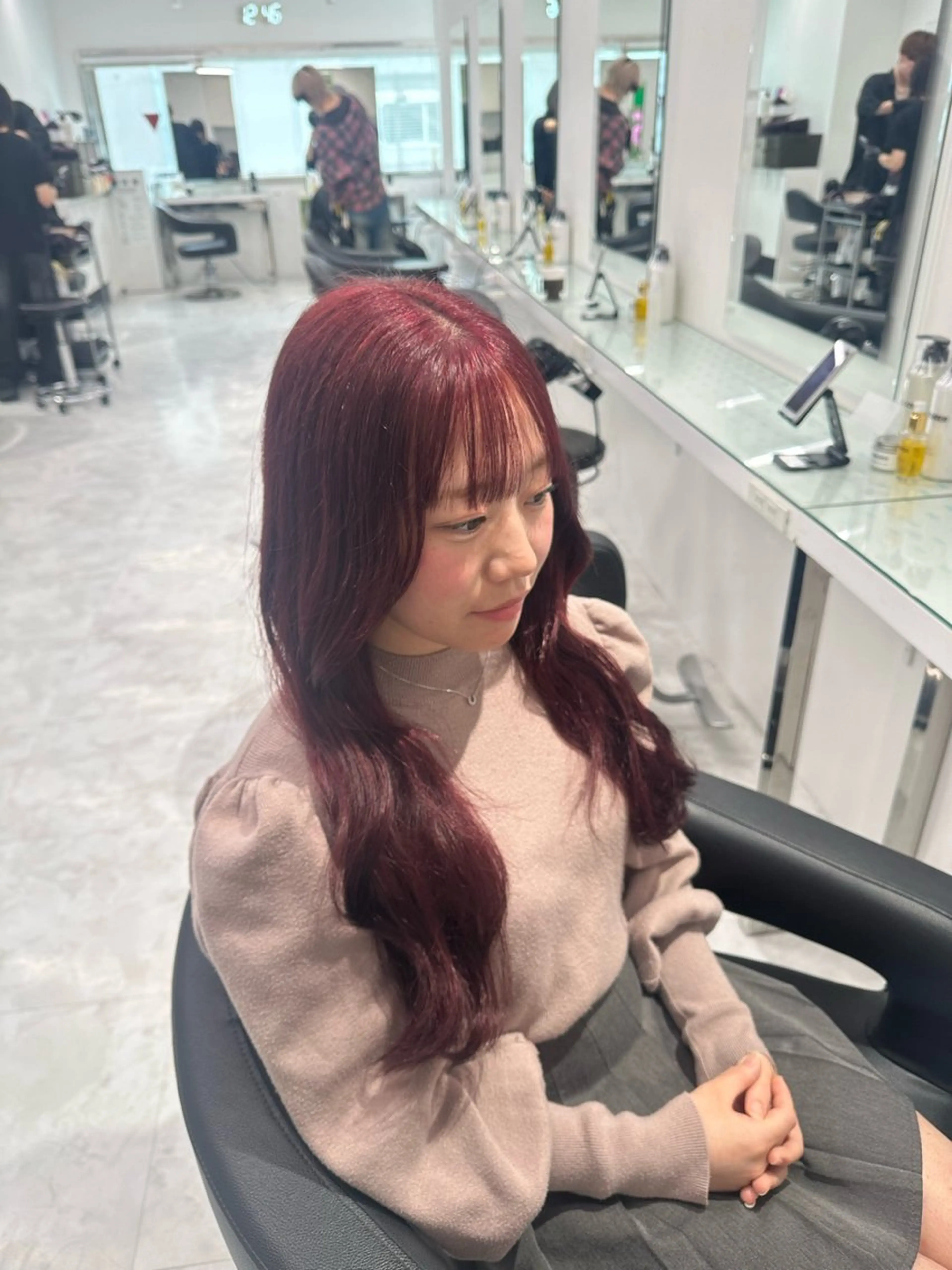 ロング カラー ヘアカラー トリートメント ヘアセット 🩷暖色カラー🩷 BONのヘアスタイル