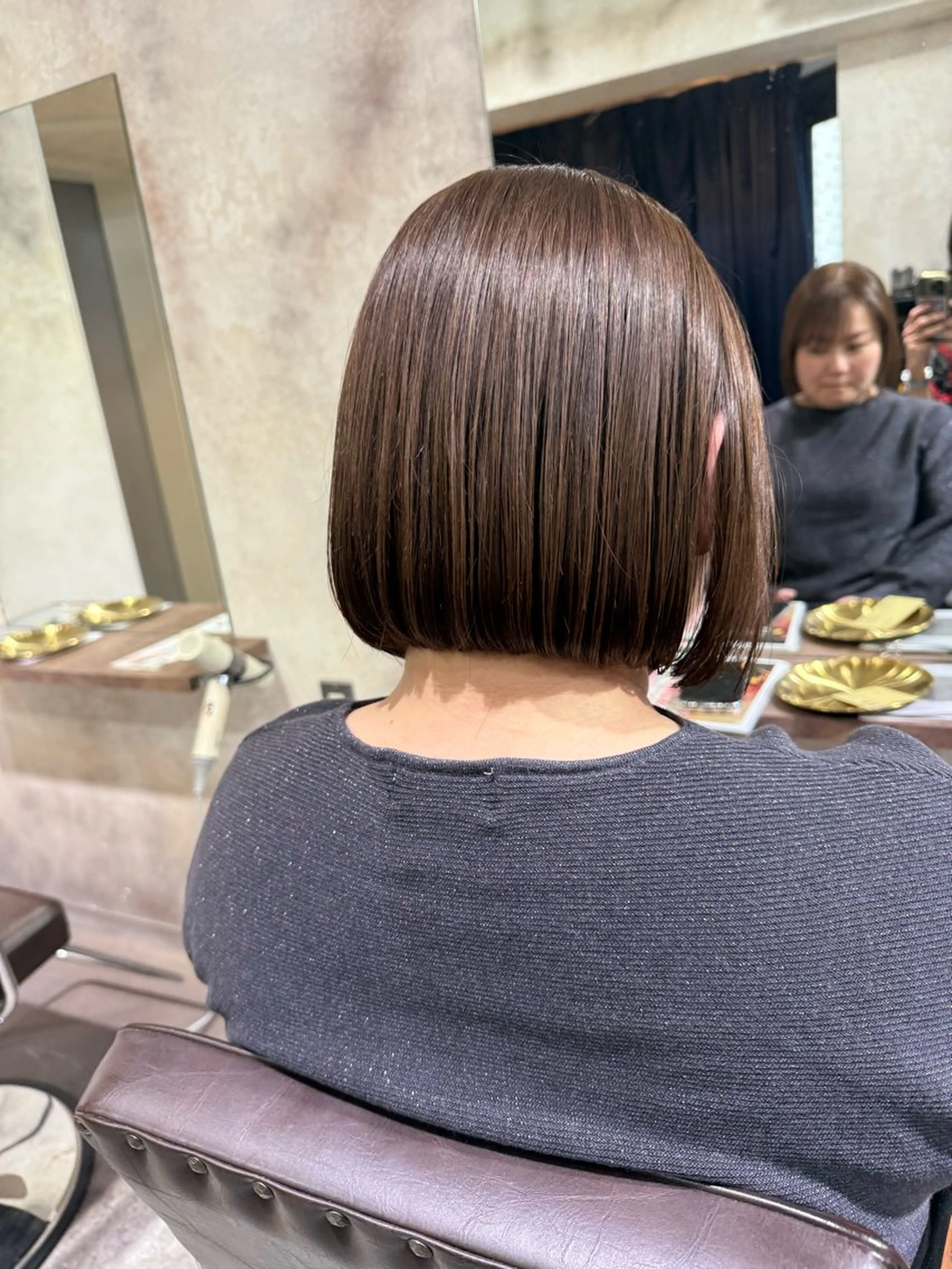 ショート ボブ カット 縮毛矯正 若命燿史/レイヤー 縮毛矯正/髪質改善のヘアスタイル