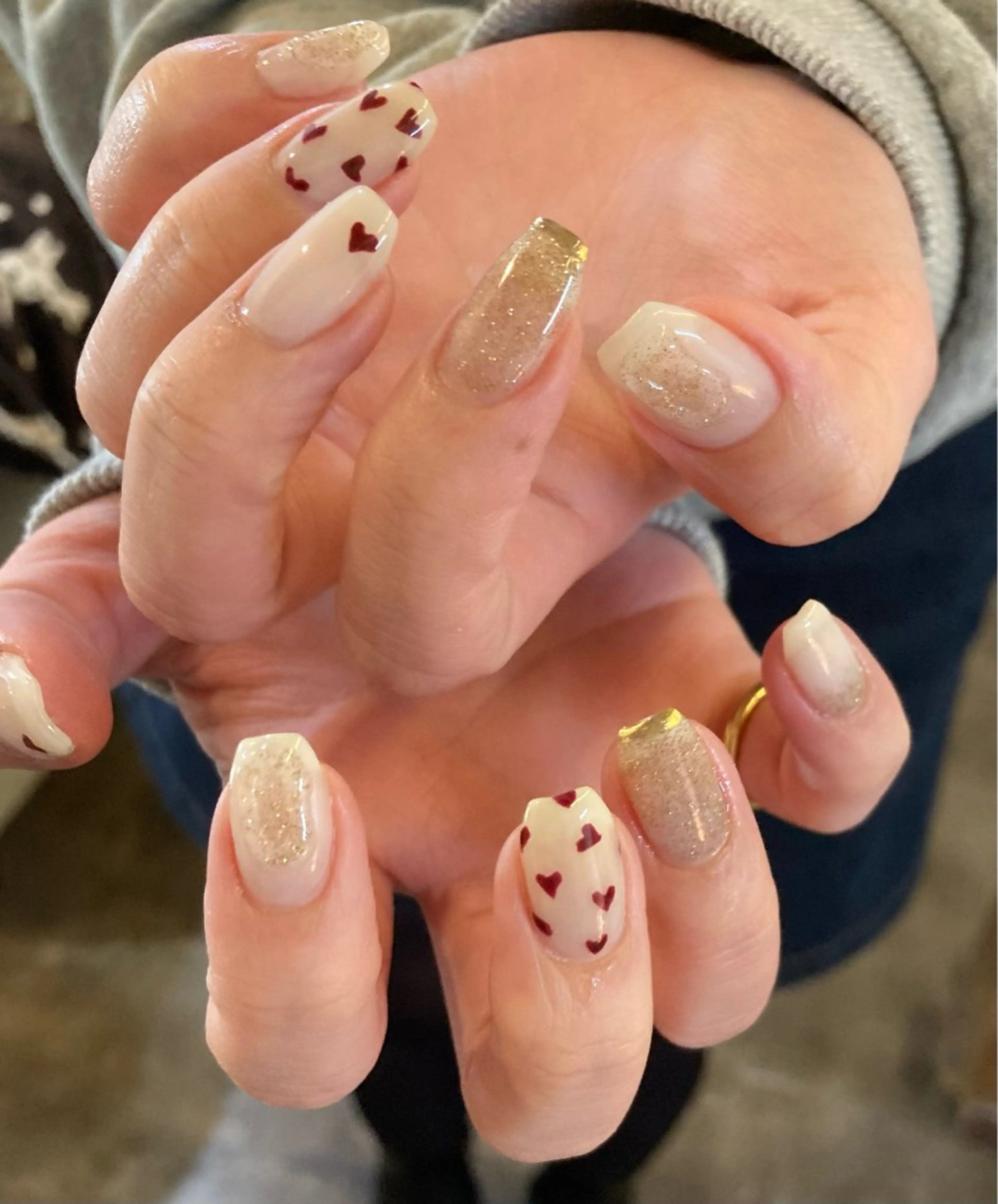 ネイル ハート ハンドネイル DEEP nail salonのネイルデザイン