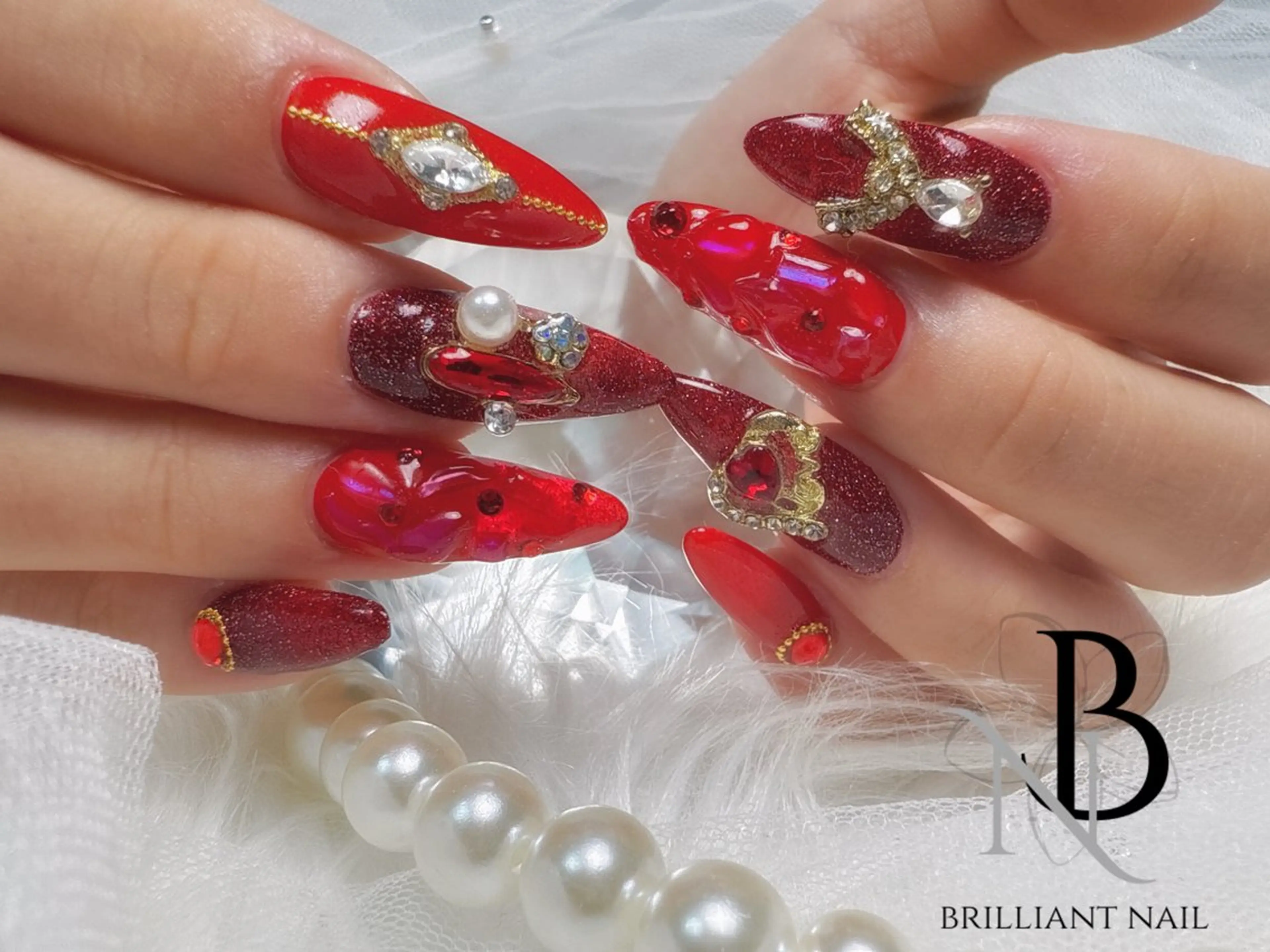 ロング ハンドネイル ハンドケア brilliant nail💎あやのネイルデザイン