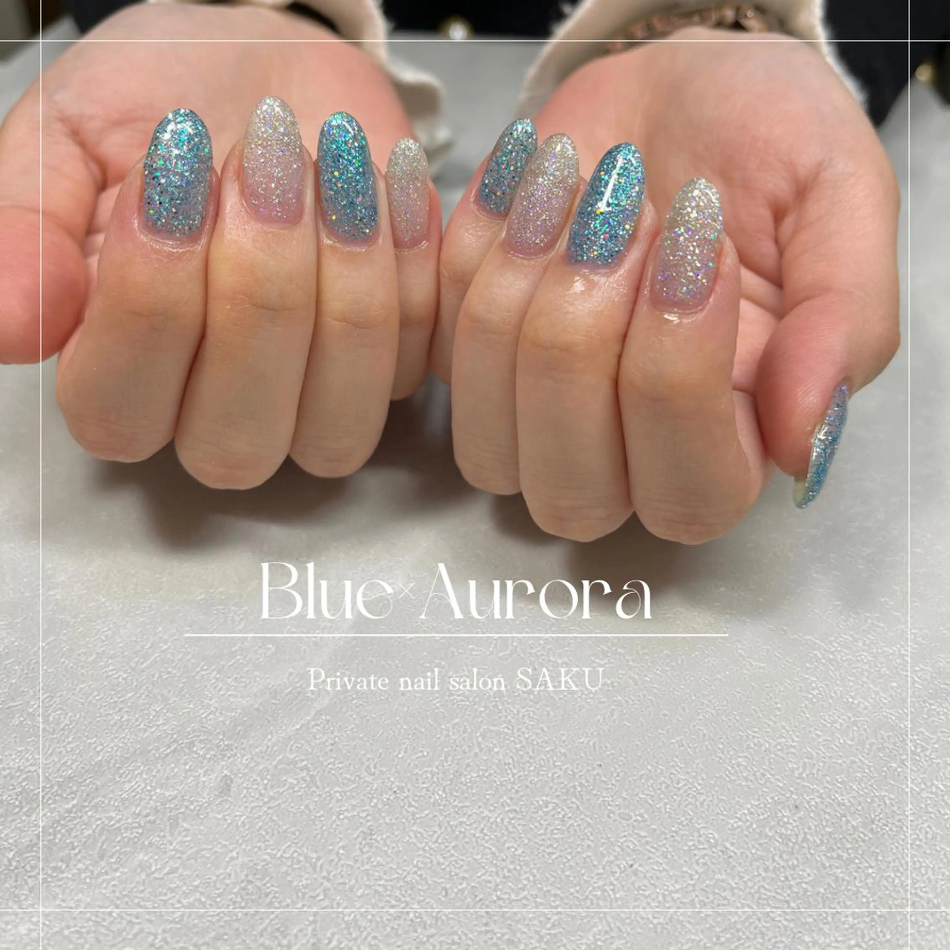 ネイル キラキラネイル ラメ(グリッター) SAKU  nail[サクネイル]所属・SAKU nail 作島茜のネイルデザイン