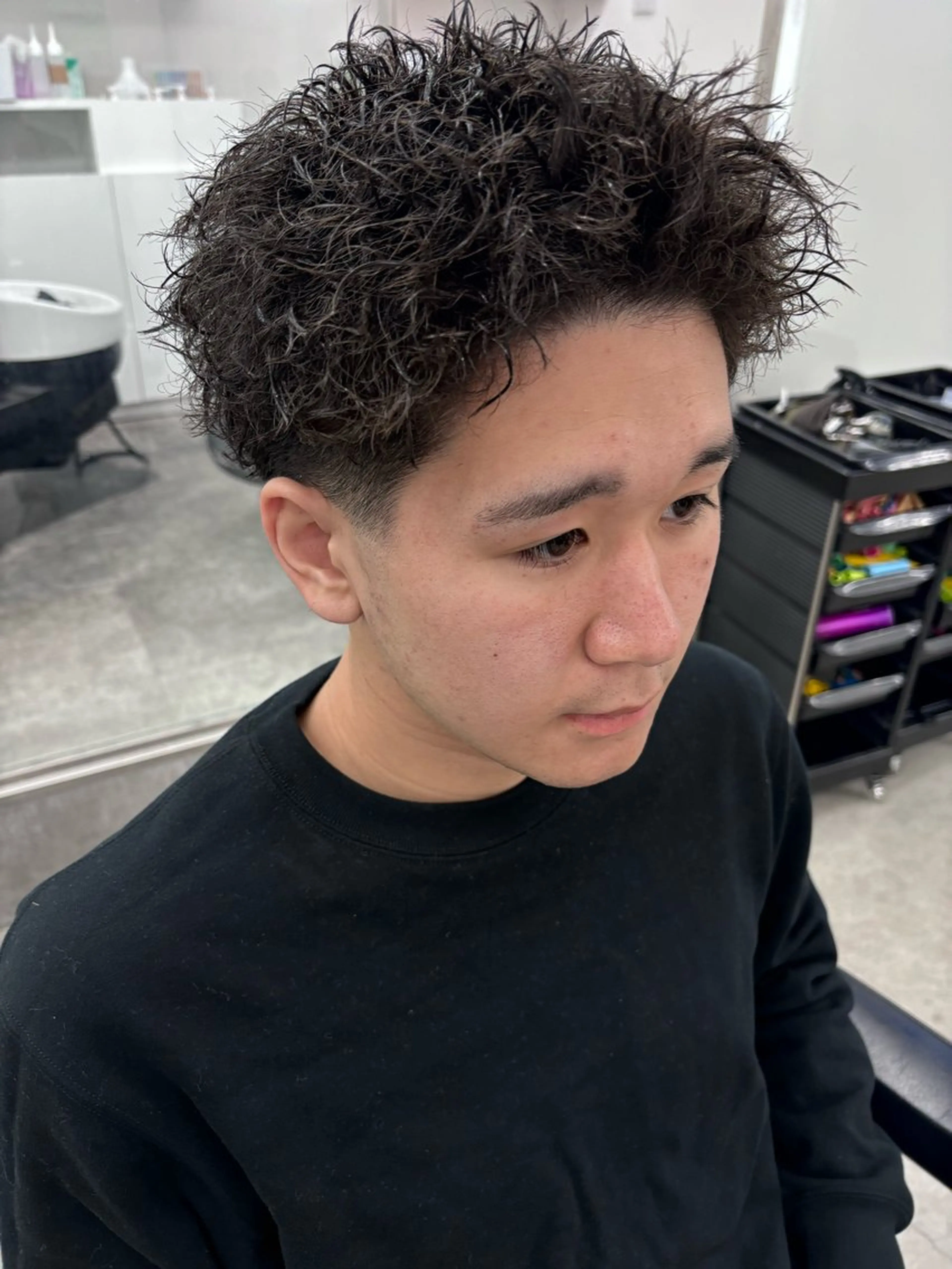 カラー パーマ メンズ カット パーマ トリートメント 土岐 仁/メンズ専門 パーマ特化美容師🔥のヘアスタイル