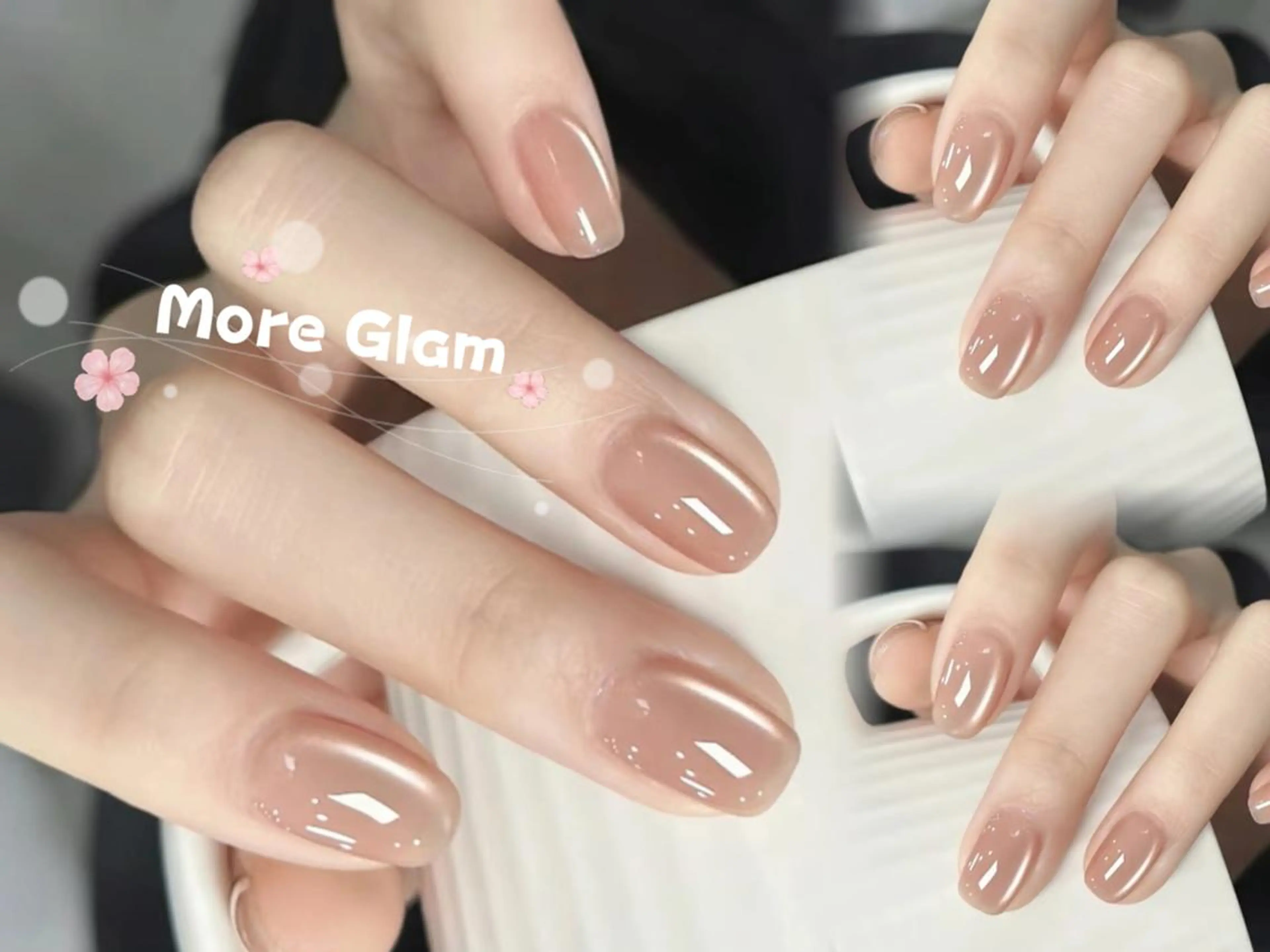 ネイル 韓国ネイル オフィスネイル ネイルチップ More Glam 池袋東口店のネイルデザイン