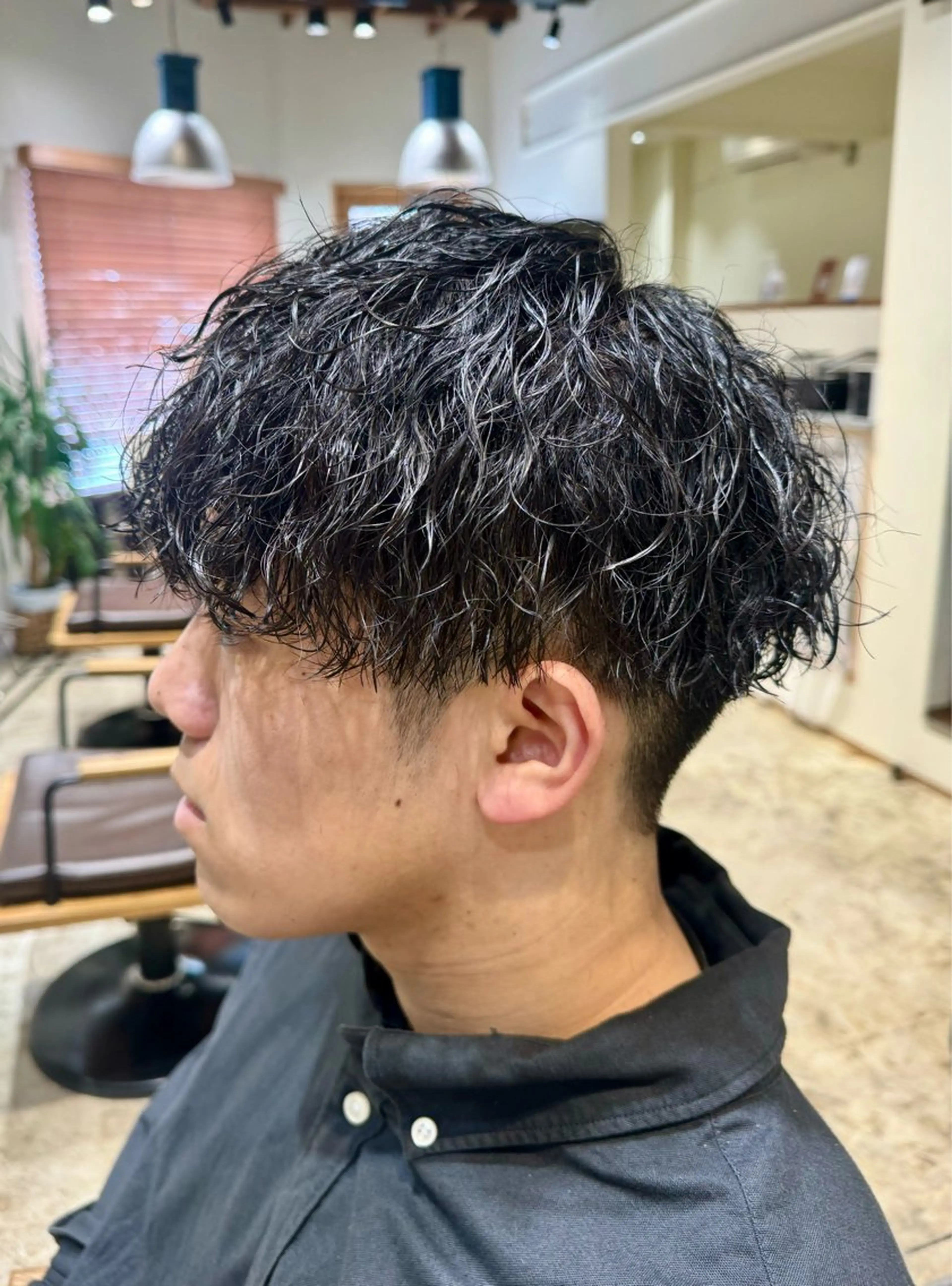 ショート パーマ カット パーマ 園田 将士のヘアスタイル