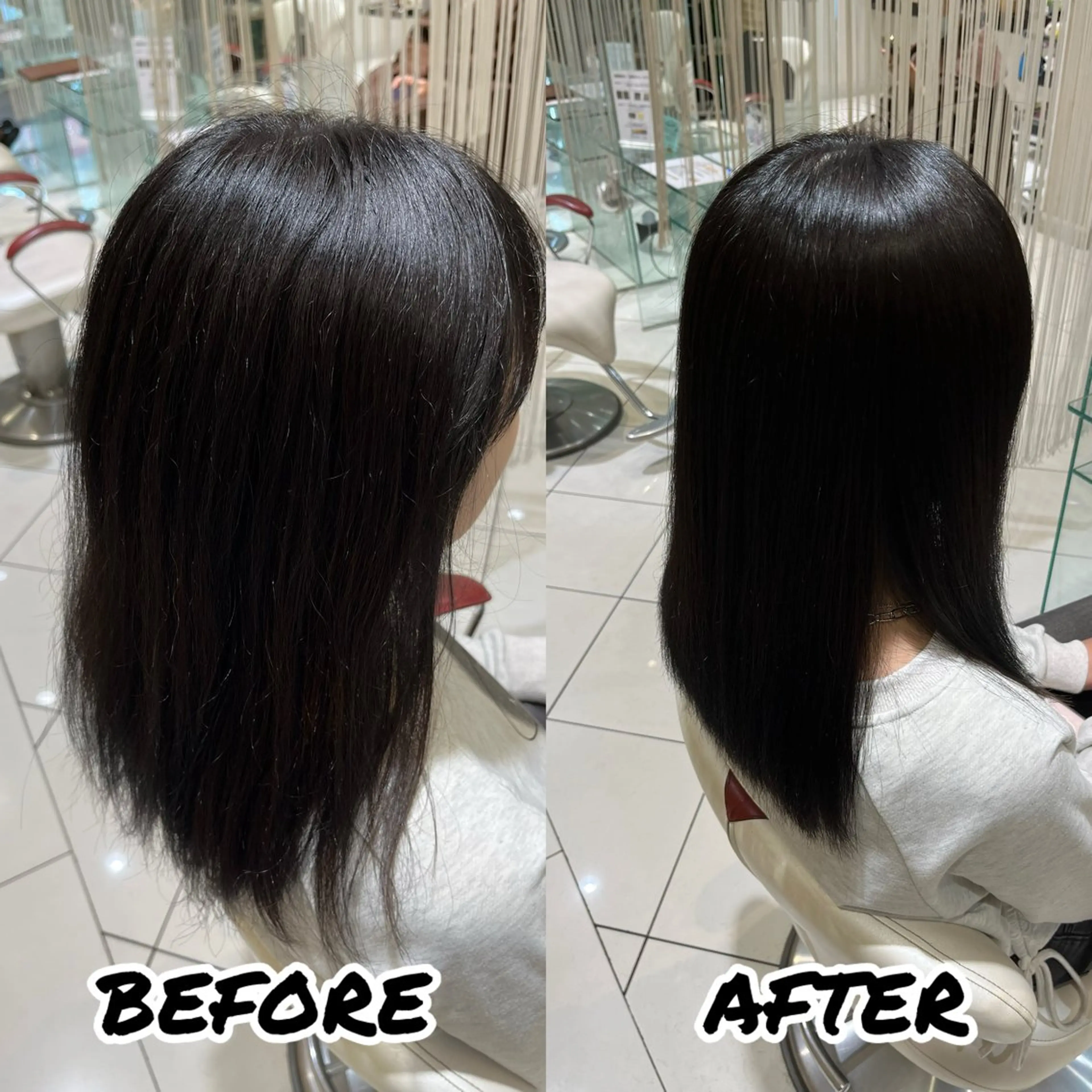 ミディアム カット 縮毛矯正 トリートメント 髪質改善美容師 鈴木のヘアスタイル