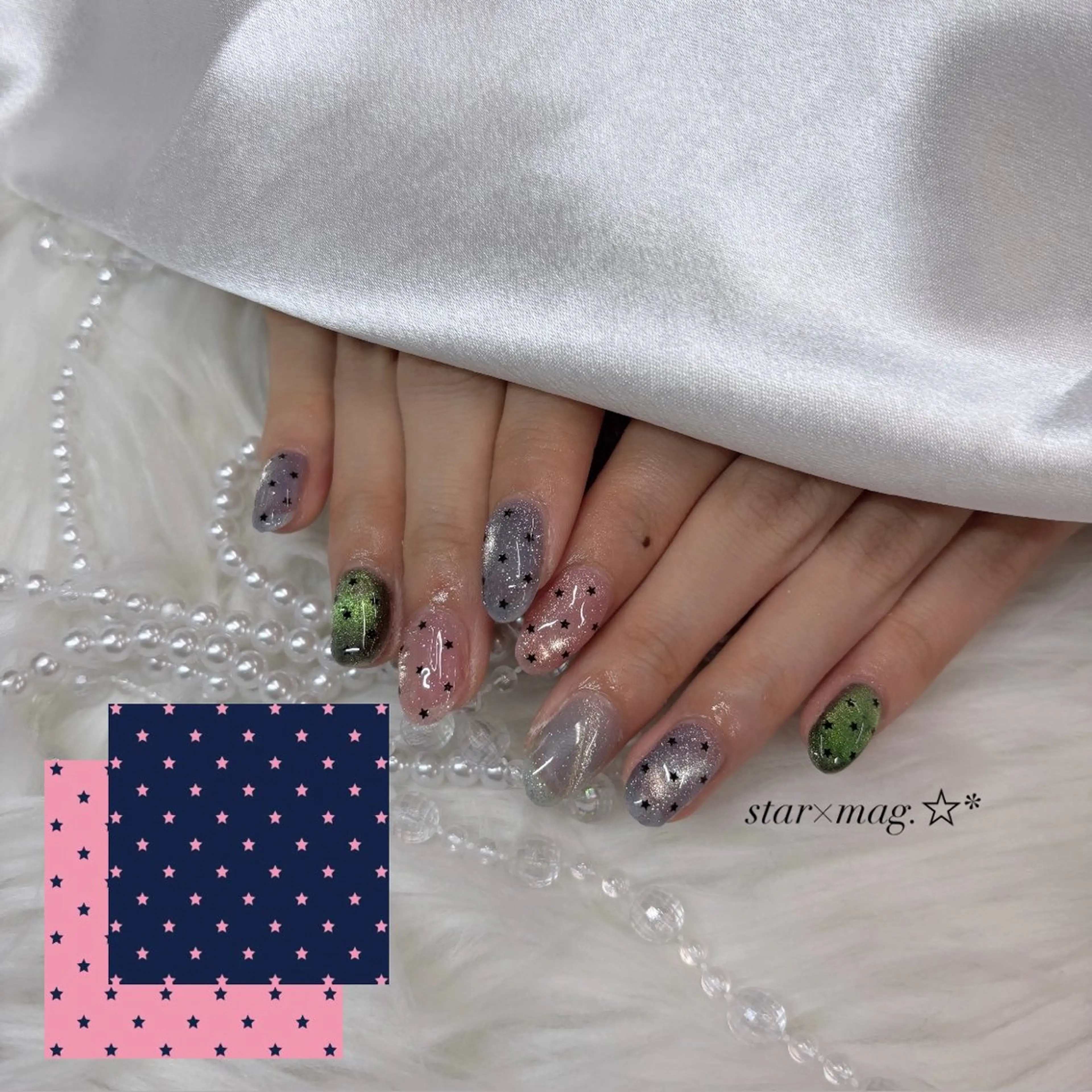 ネイル 持ち込み Basic川越店 Jr 琉衣のネイルデザイン