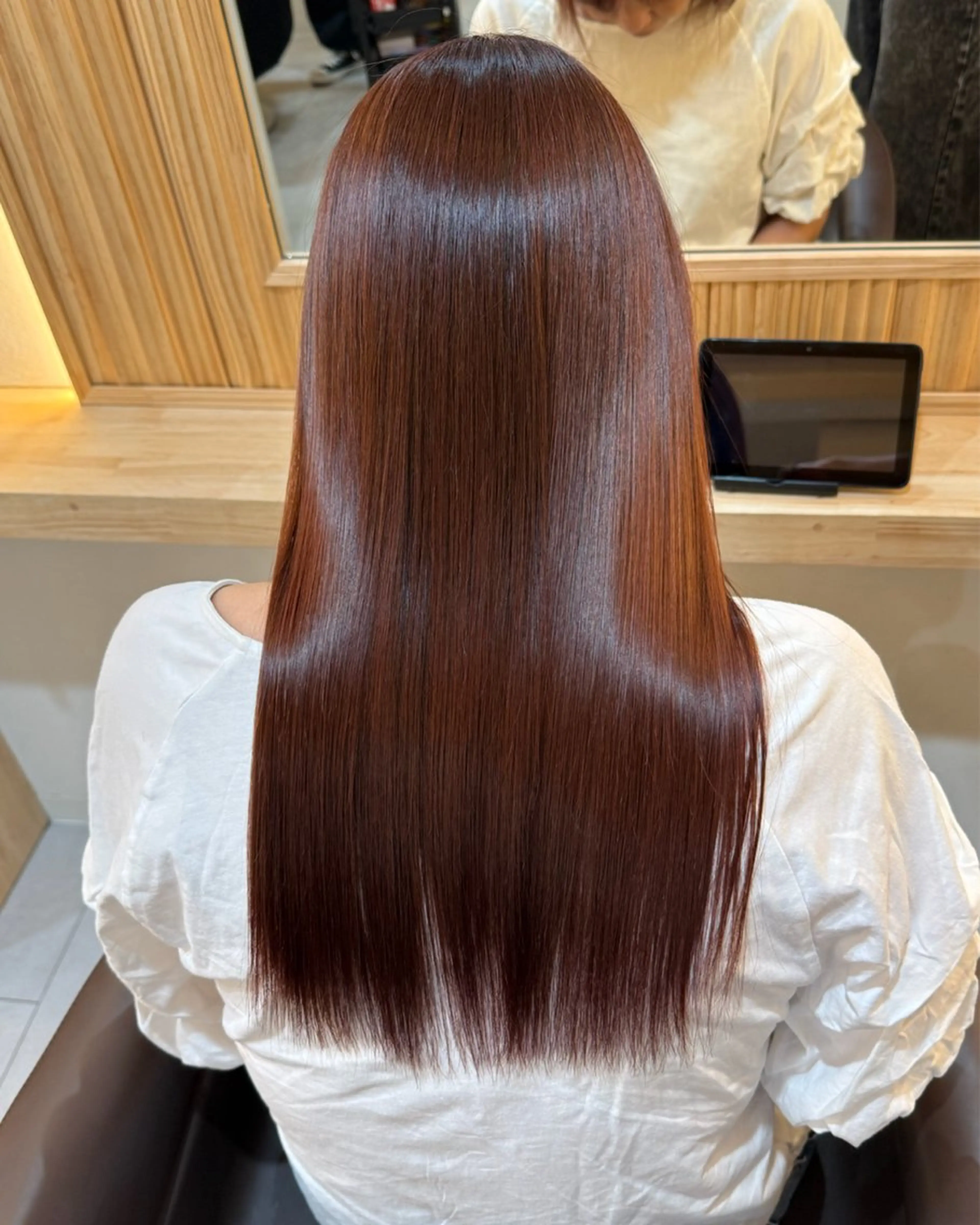 セミロング カット ヘアカラー トリートメント かいせい/髪質改善 /縮毛矯正特化のヘアスタイル