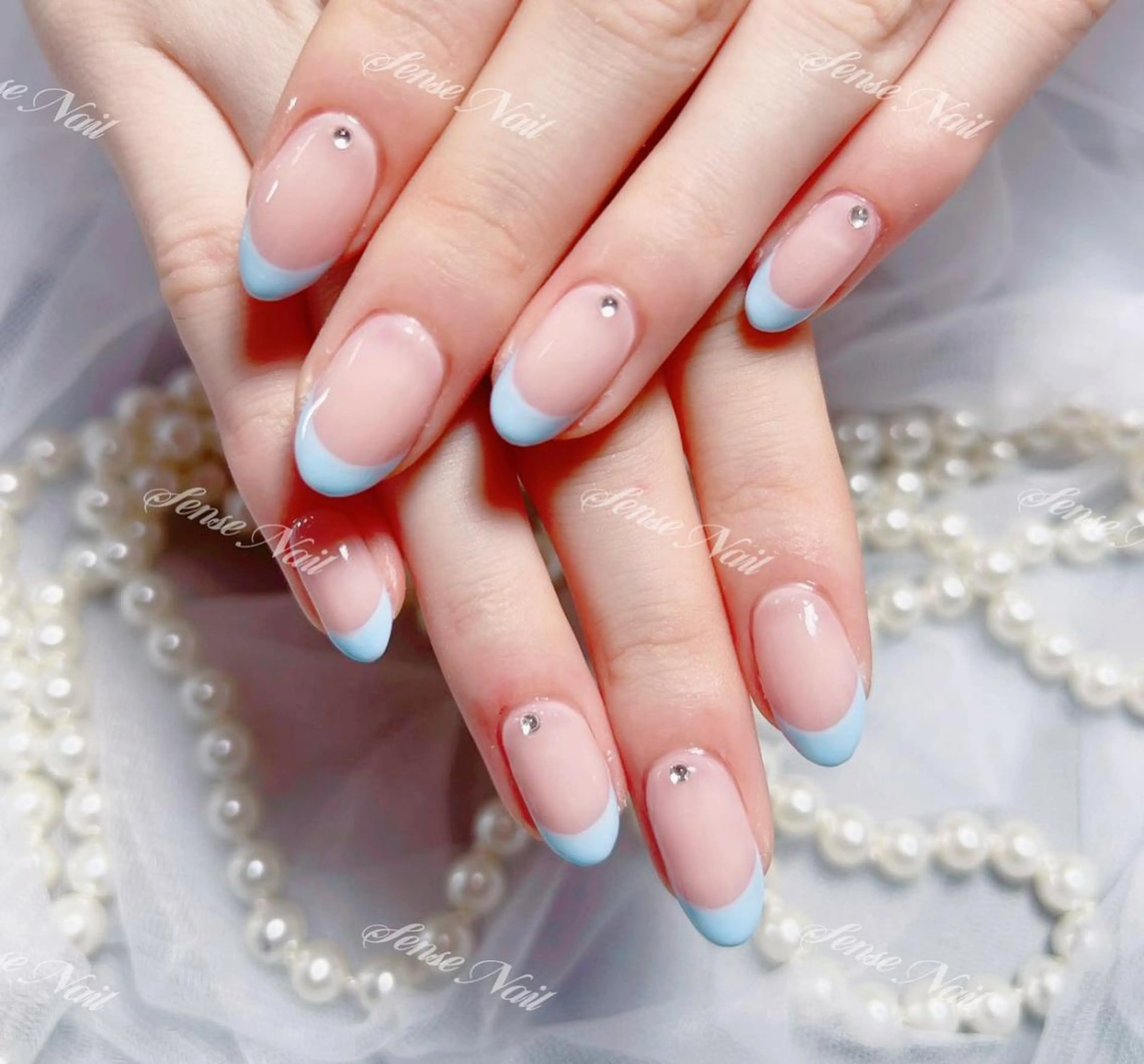 ネイル ストーンネイル ハンドネイル ハンドケア 🎀Sense Nail渋谷店🎀のネイルデザイン