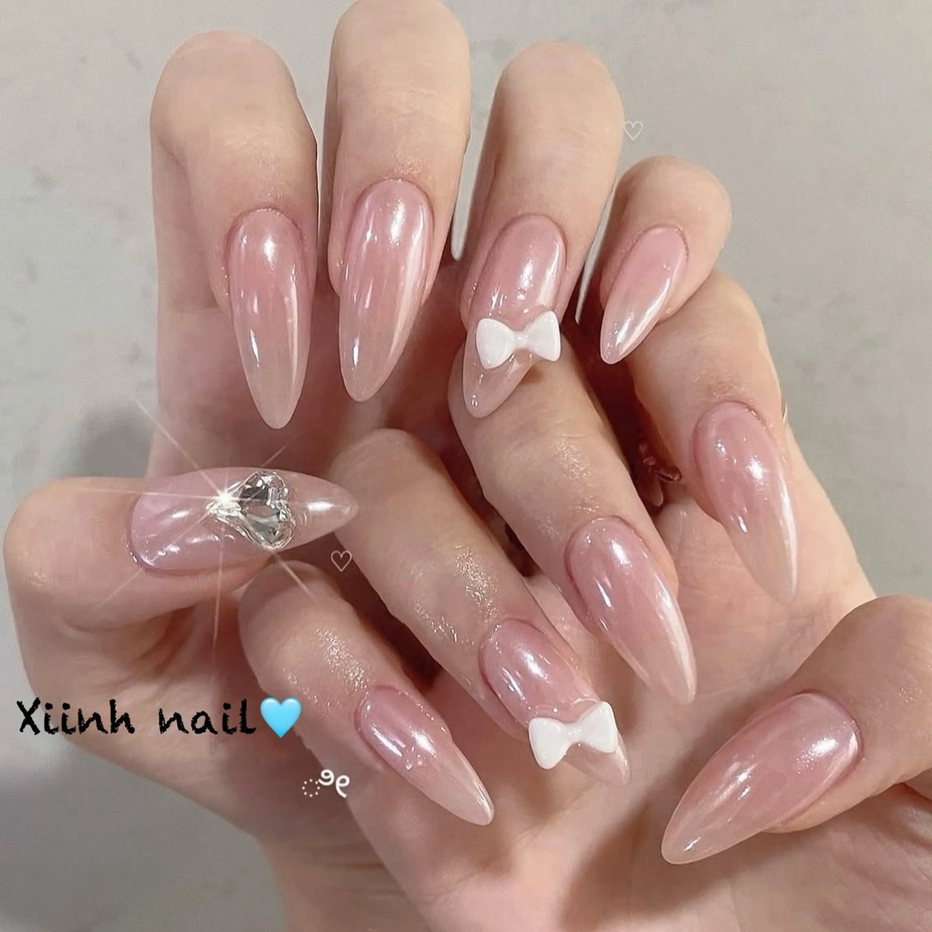 ネイル チークネイル 桜ネイル フットネイル フレンチネイル ジェルネイル ハンドネイル XIINH NAIL SALONのネイルデザイン