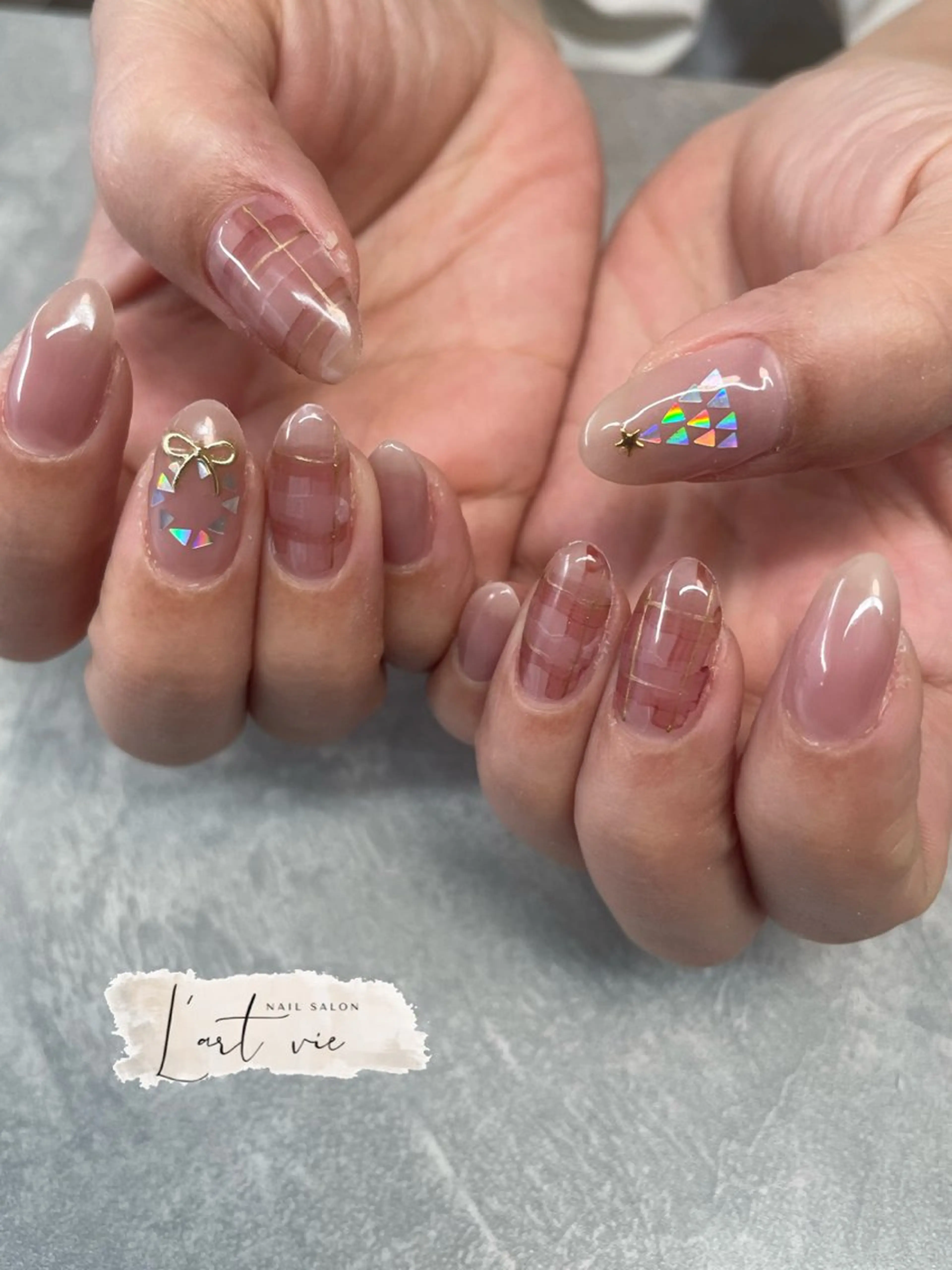 ネイル 冬ネイル クリスマス ハンドネイル NailSalon L’artVieのネイルデザイン