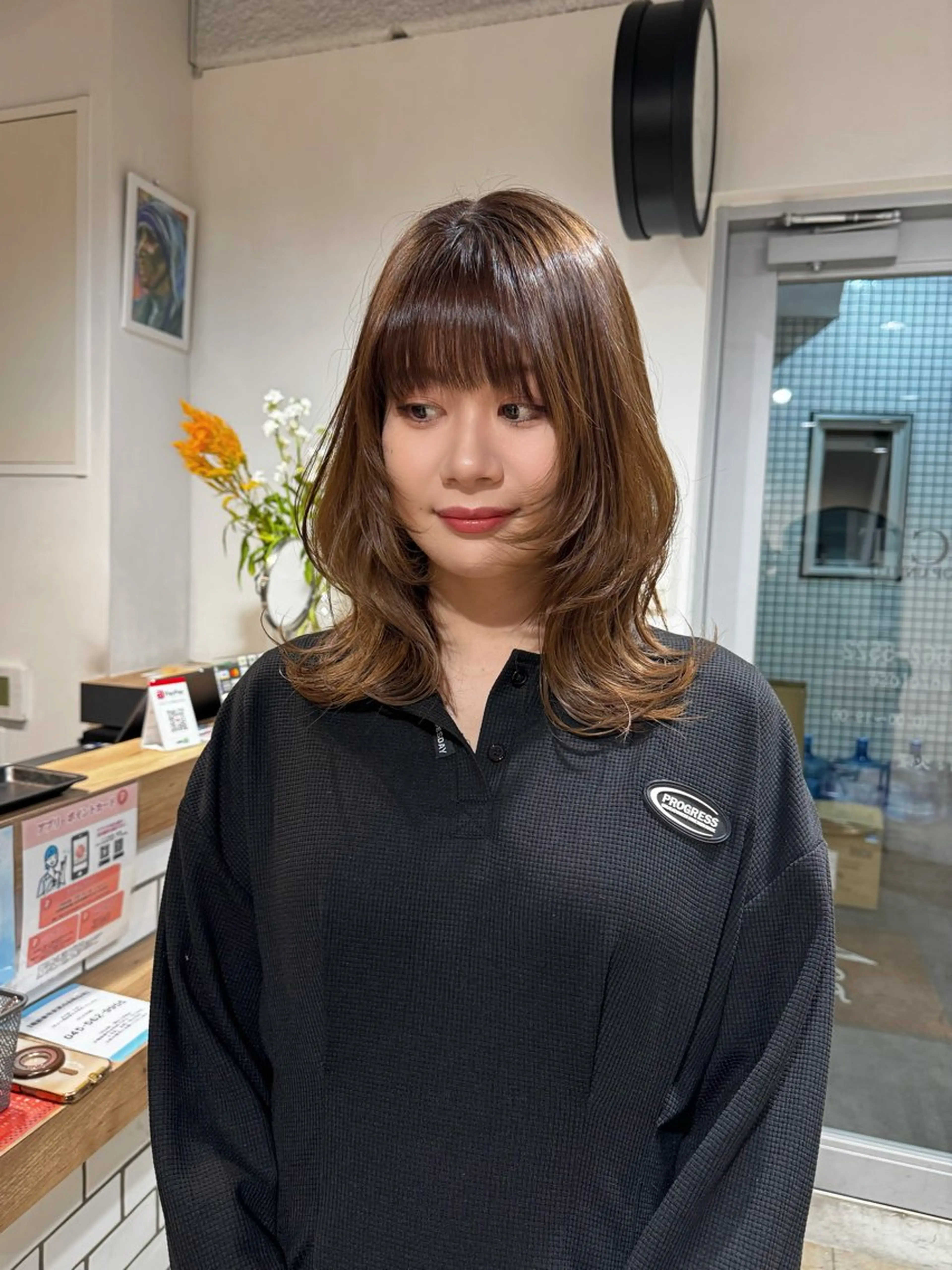 ミディアム ミディアムレイヤー くびれヘア くびれレイヤー レイヤーカット レイヤー/大人ボブ 渡邉【日吉美容室】のヘアスタイル