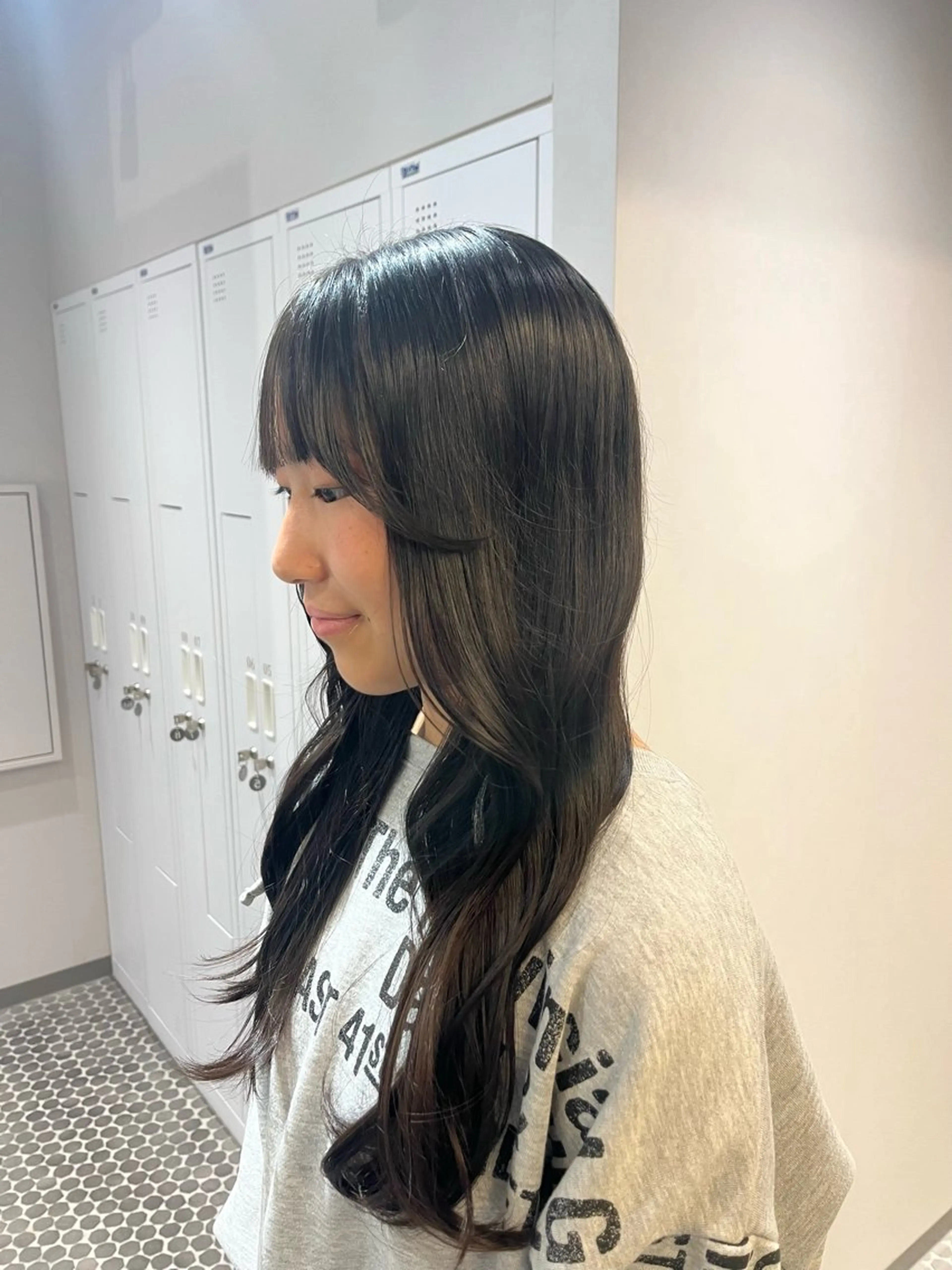 ロング 縮毛矯正 カット トリートメント 大宮レイヤーカット× 透明感カラー　rioのヘアスタイル