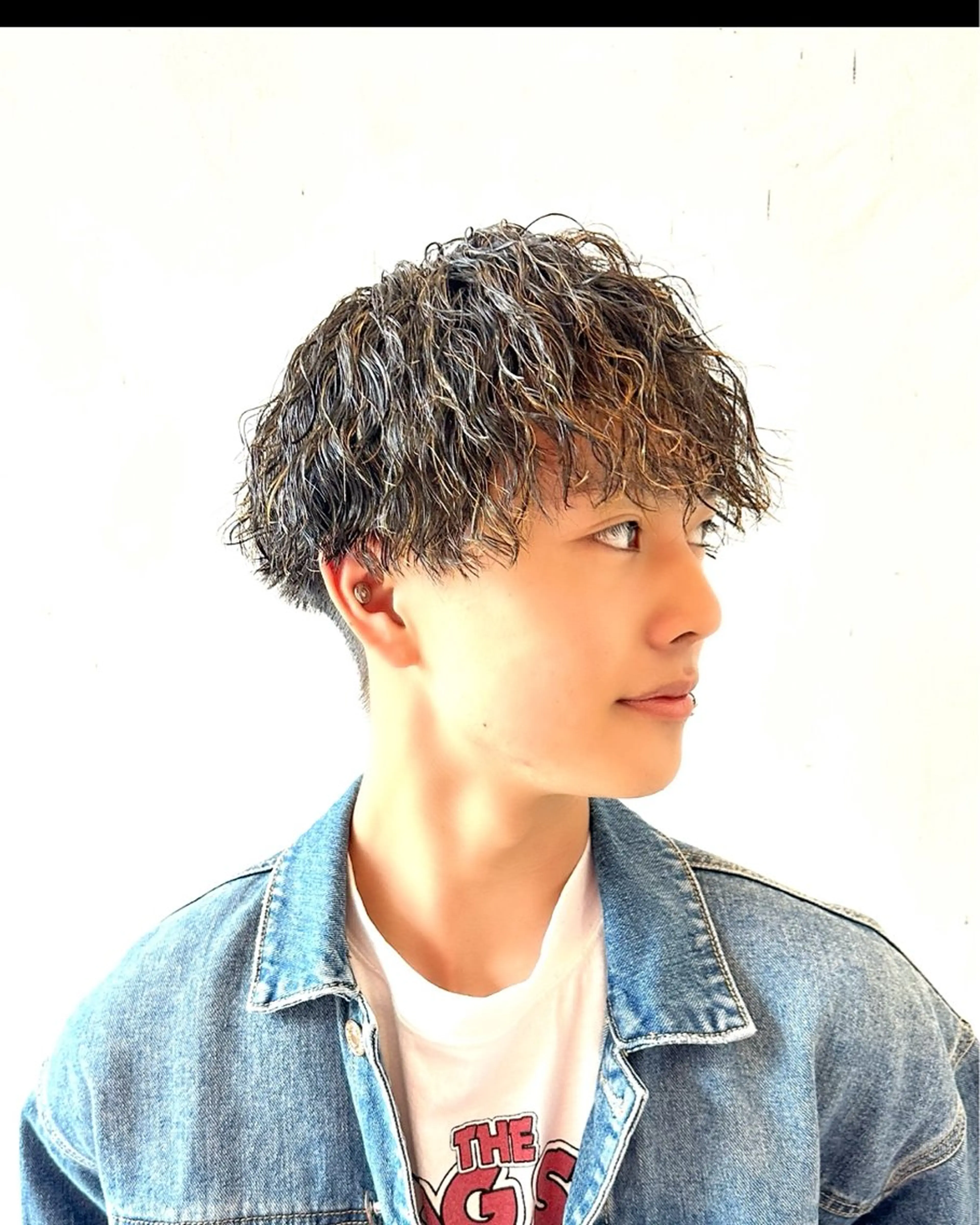 パーマ メンズ メンズハイライト マッシュ カット パーマ ヘッドスパ ☆★メンズ特化★☆ 川地由麿のヘアスタイル