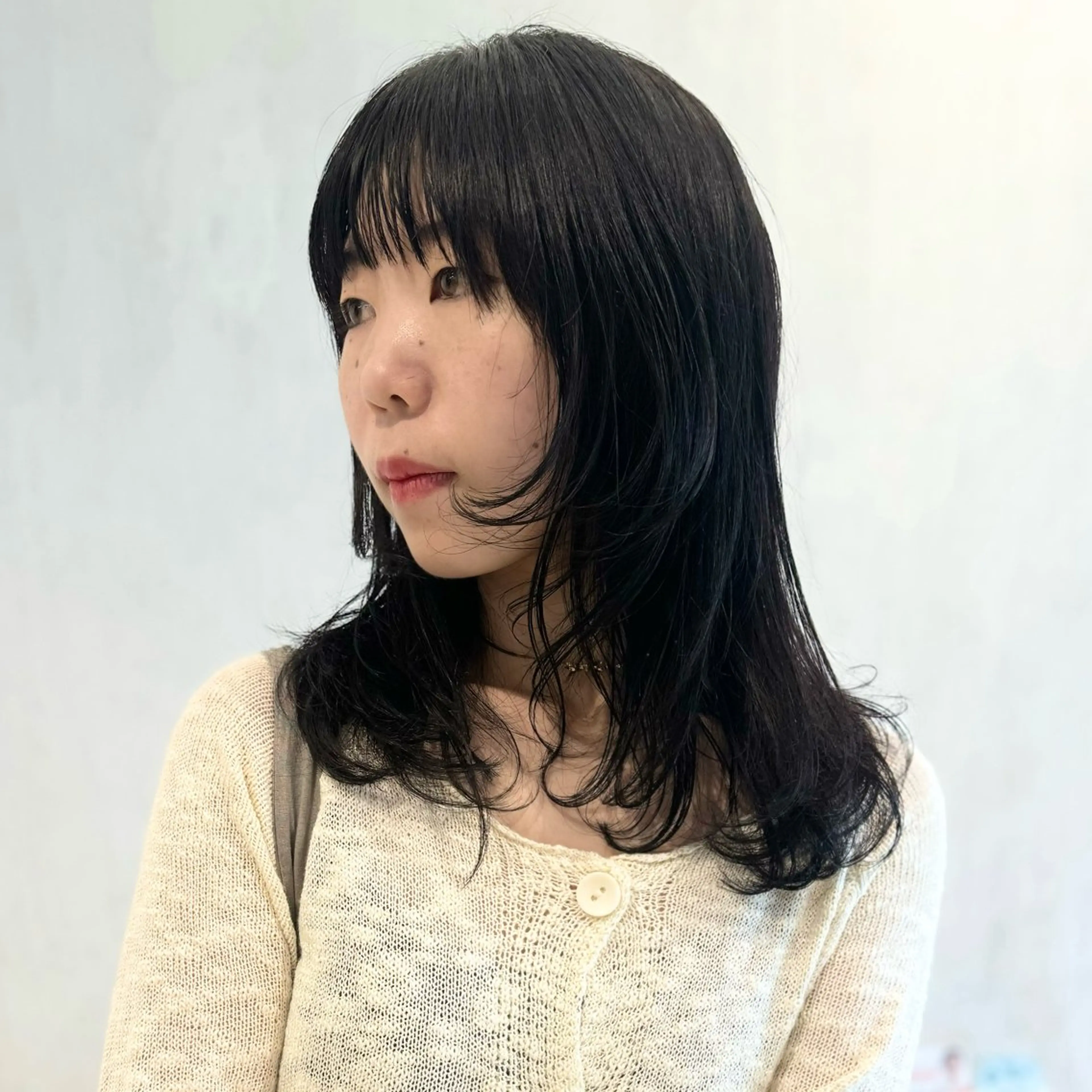 セミロング カラー レイヤーカット カット ヘアカラー トリートメント メンズパーマ/フェ ザーパーマ/古川晴輝のヘアスタイル