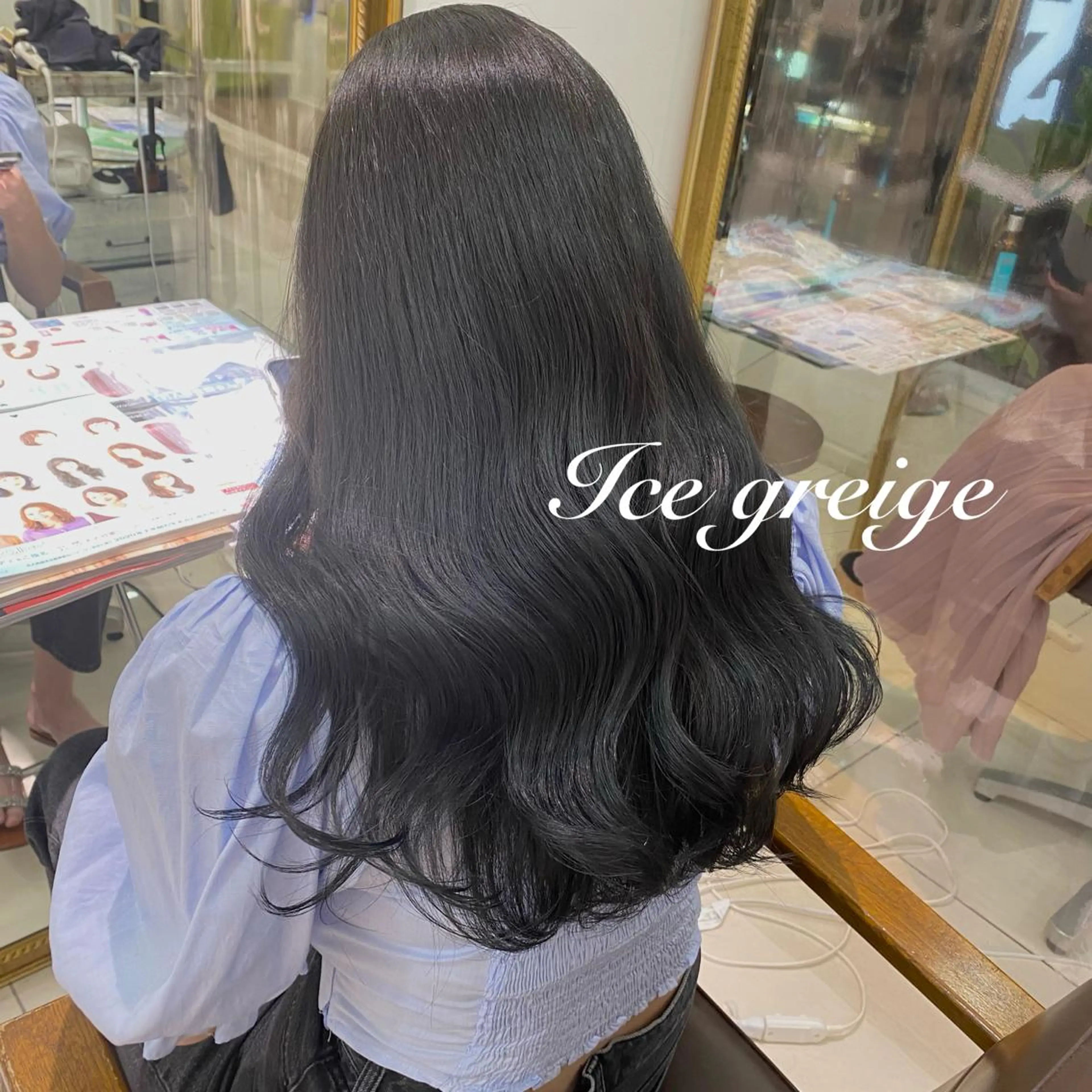 ロング カラー ヘアアレンジ 透明感カラー 古山 結季🌙🖤のヘアスタイル