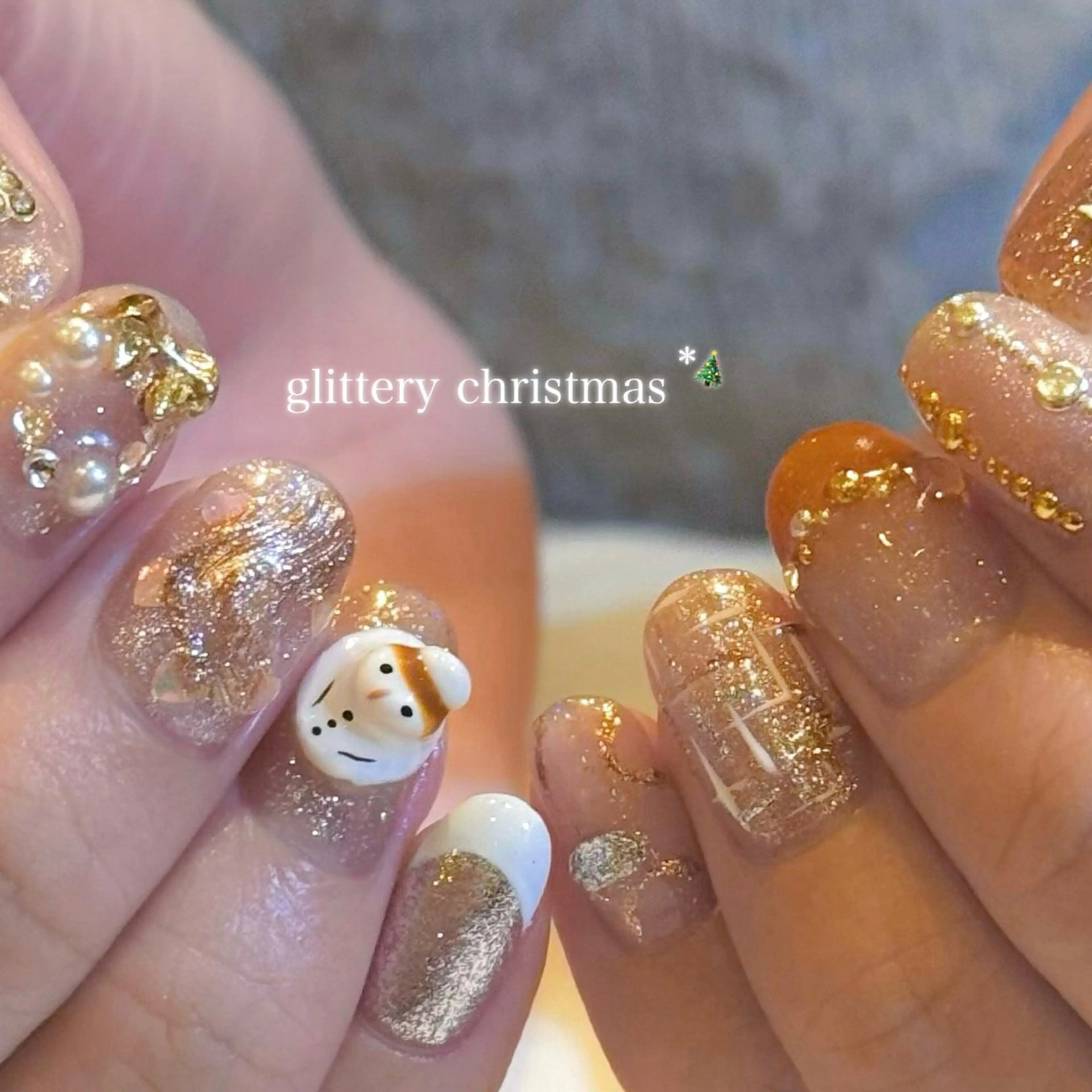 ネイル 冬ネイル クリスマス HONAMI パラジェル専門店のネイルデザイン