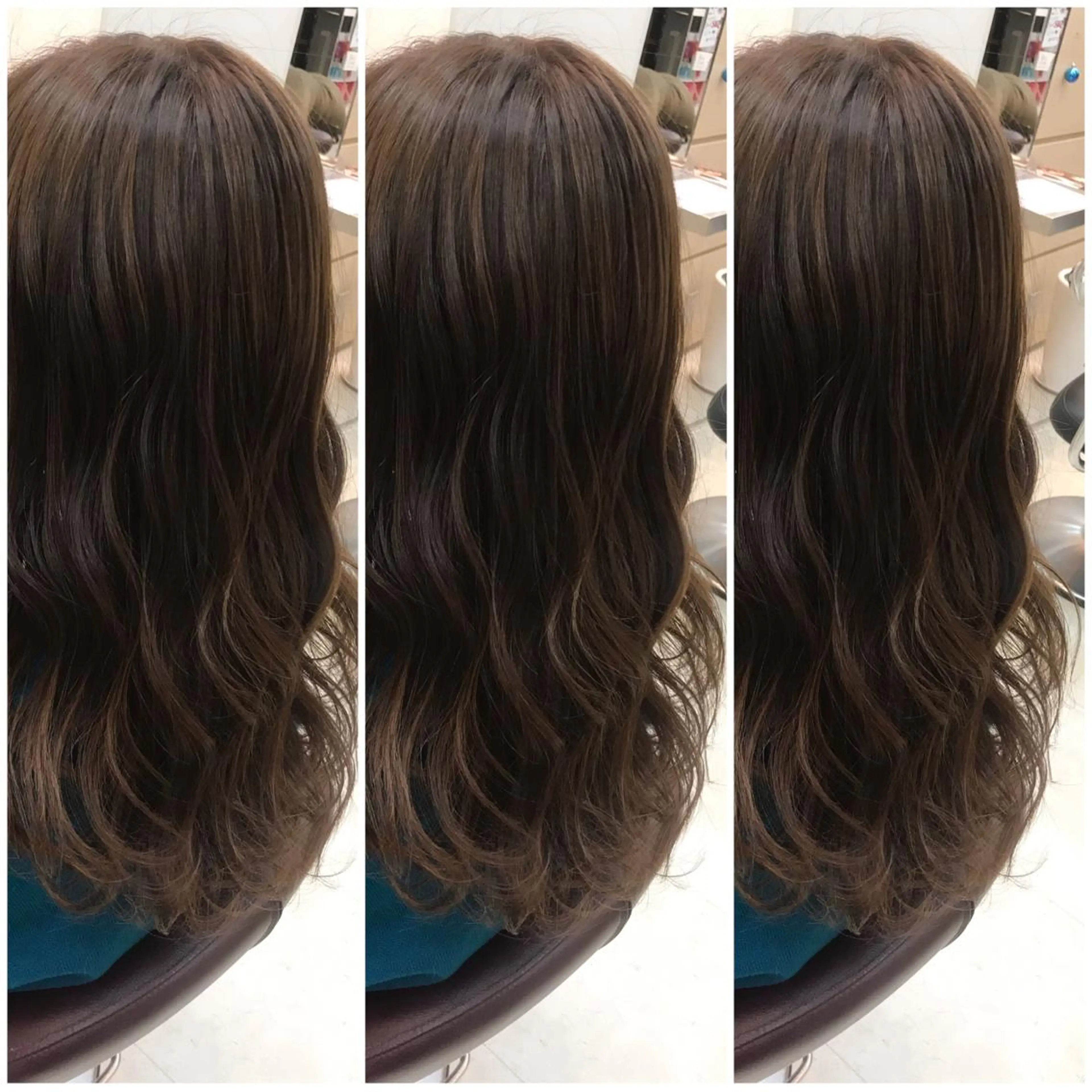 ロング カラー アッシュ ヘーゼル ハイライトカラー 外国人風カラー ハイライト カット ヘアカラー トリートメント 顔まわり🤍小顔 カット🤍みさきのヘアスタイル