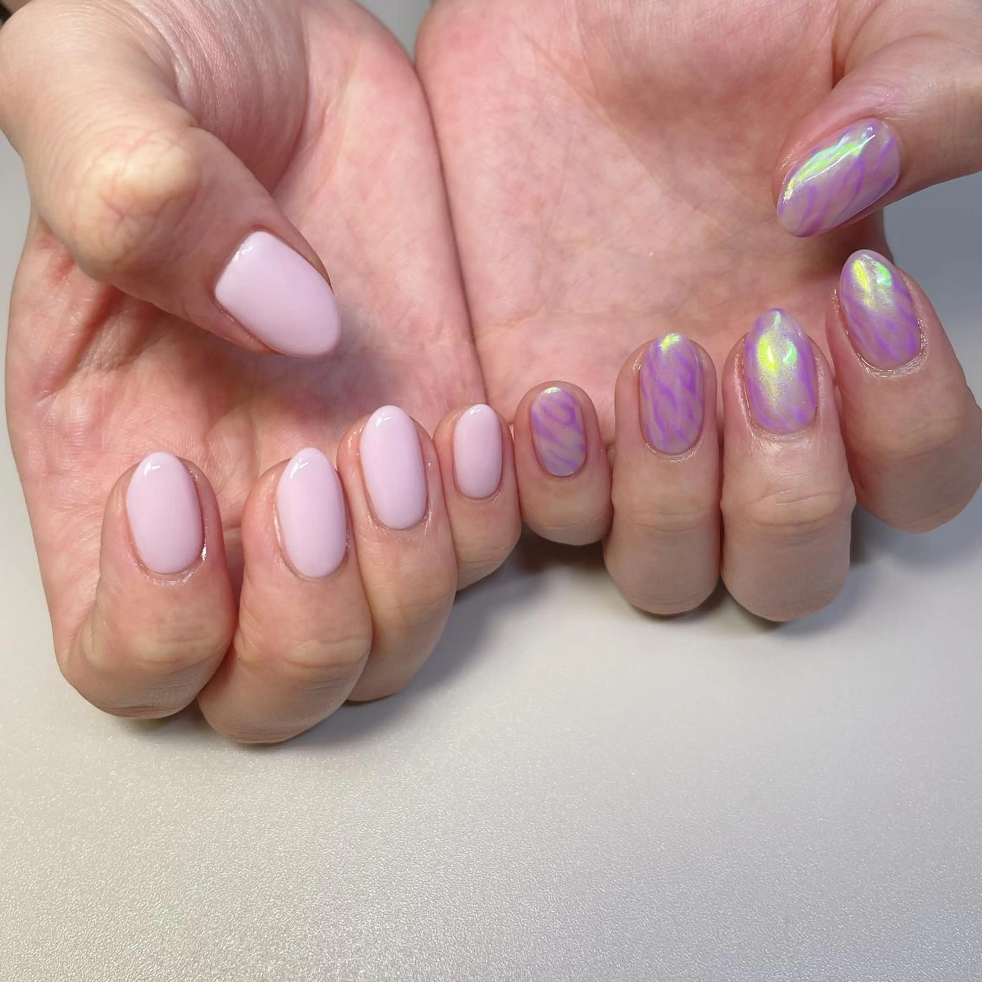 ネイル アニマル柄 アートネイル ミラーネイル ハンドネイル kipinail 川﨑えりかのネイルデザイン