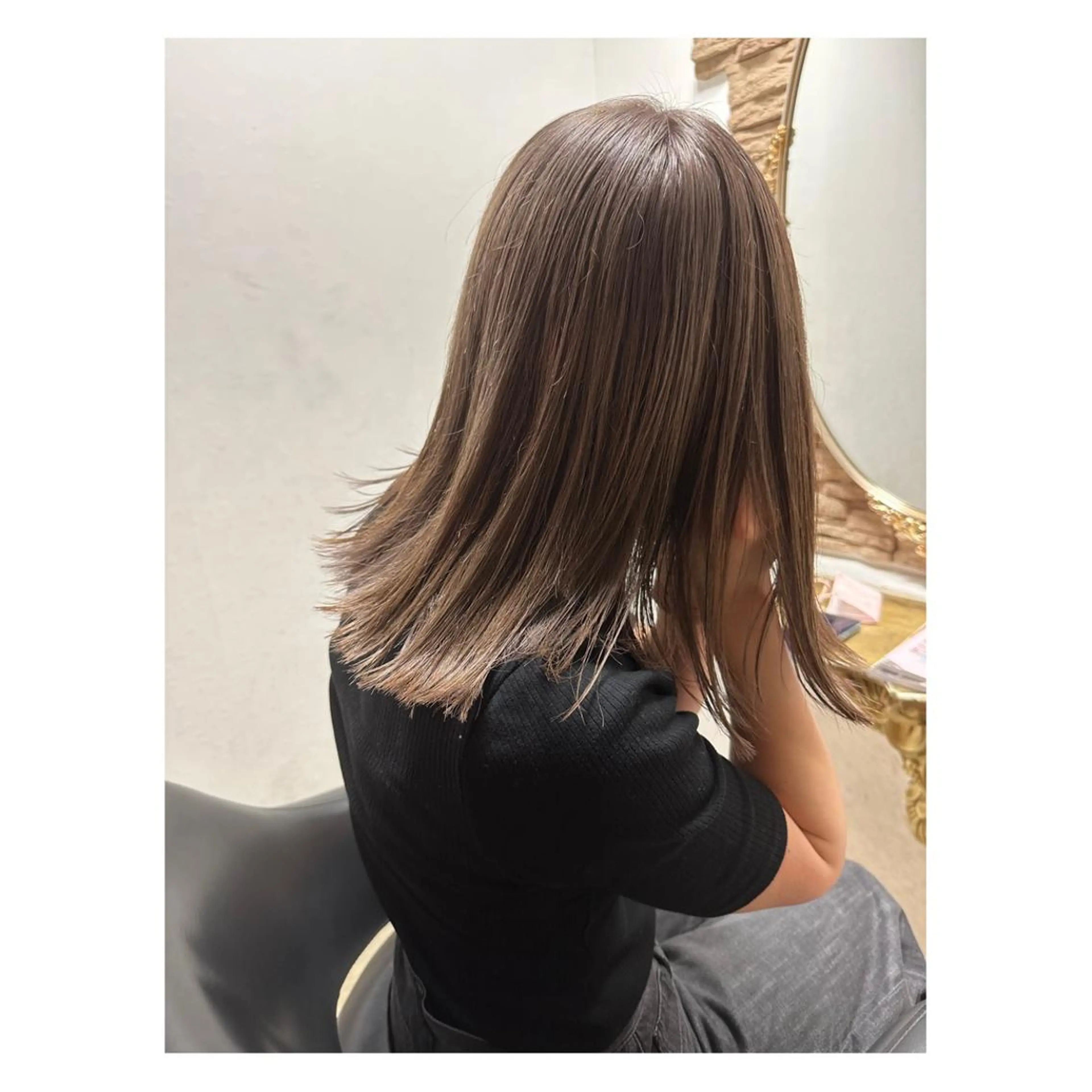 ミディアム カラー ベージュカラー カット ヘアカラー トリートメント メンズパーマ 次元のヘアスタイル