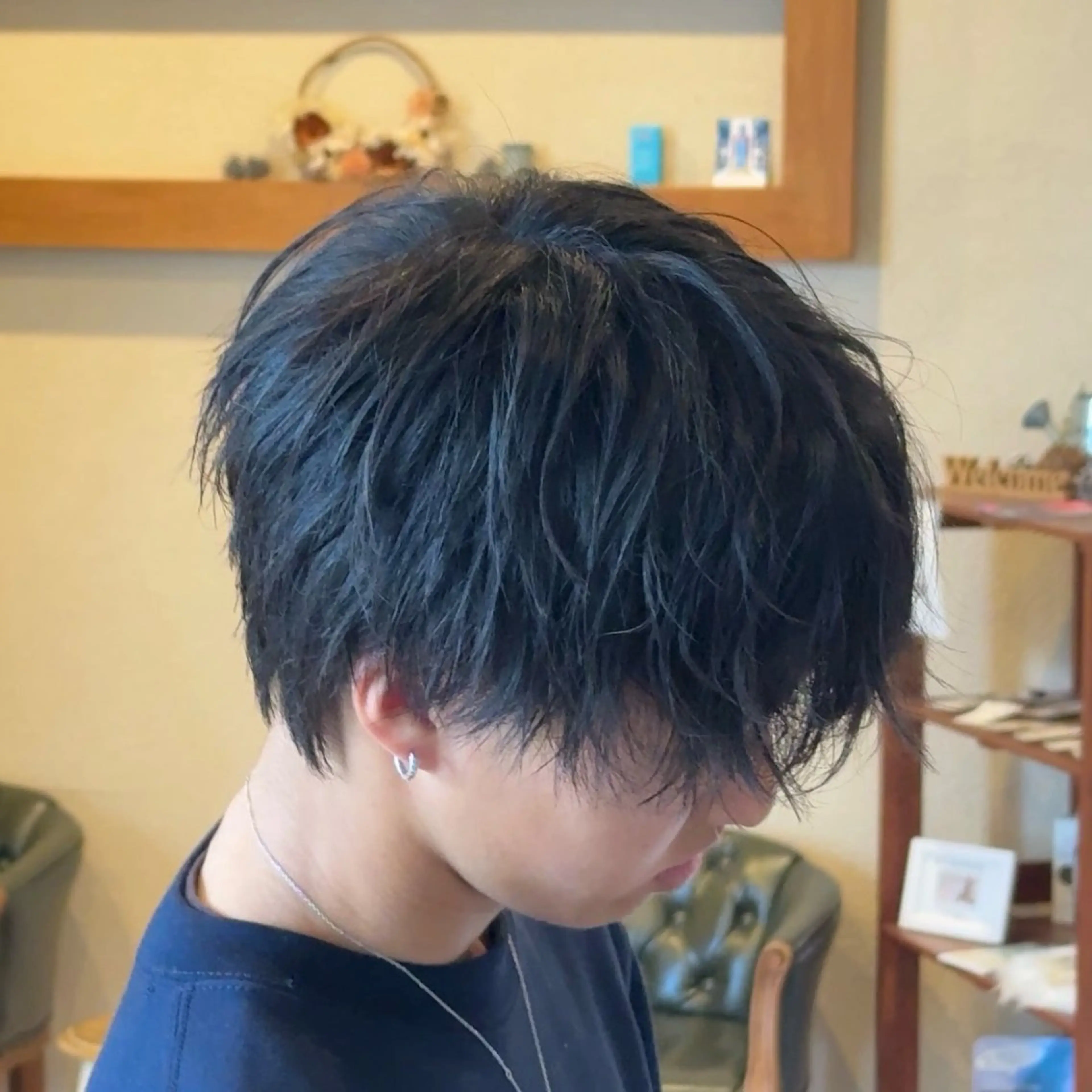 ミディアム パーマ メンズ マッシュ パーマ 🇰🇷メンズ特化 / SHINのヘアスタイル