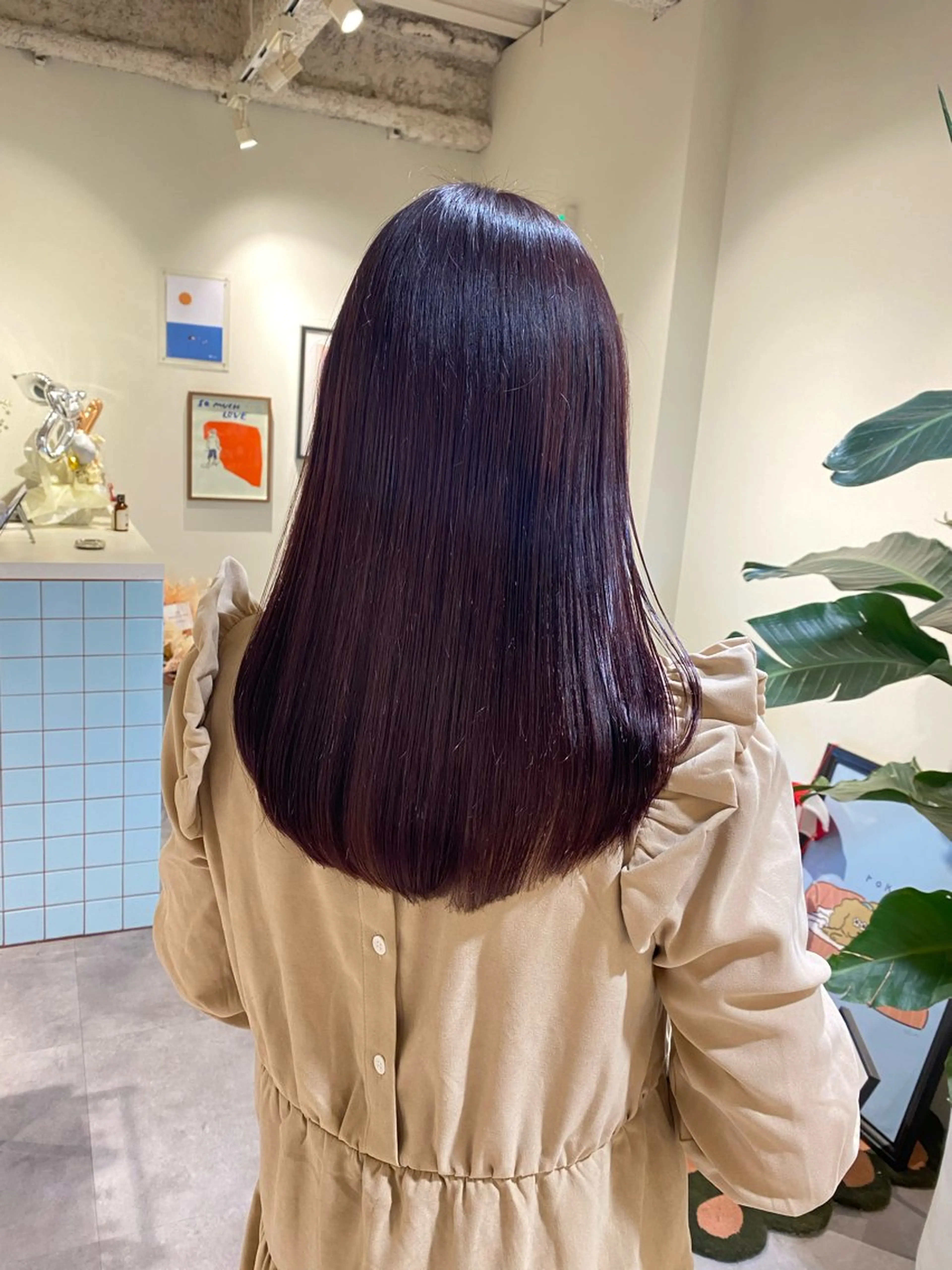 セミロング カラー 当日予約大歓迎💗 依田瑞希のヘアスタイル