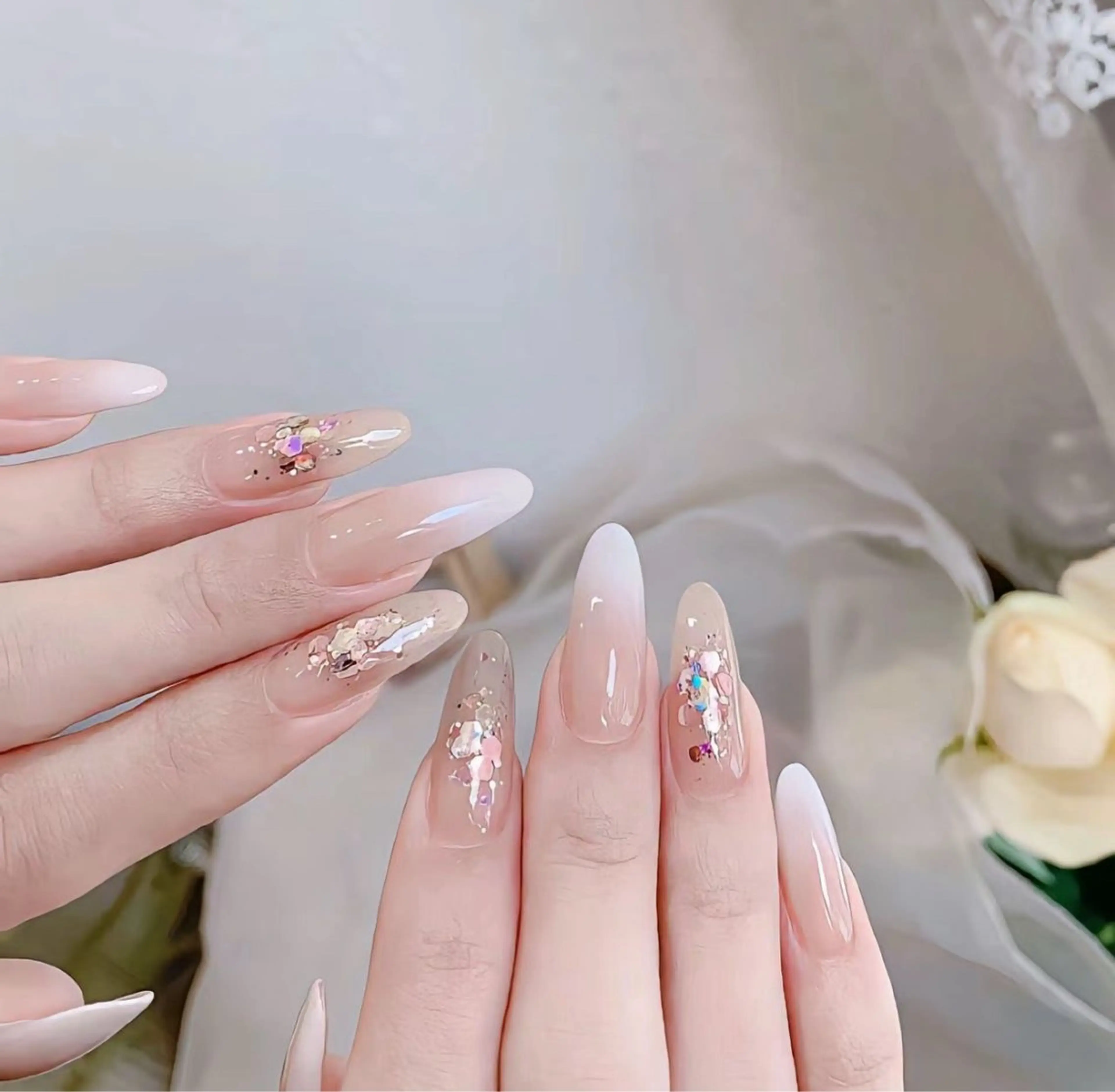 ネイル ハンドネイル M🌷nail 長さだし専門店のネイルデザイン